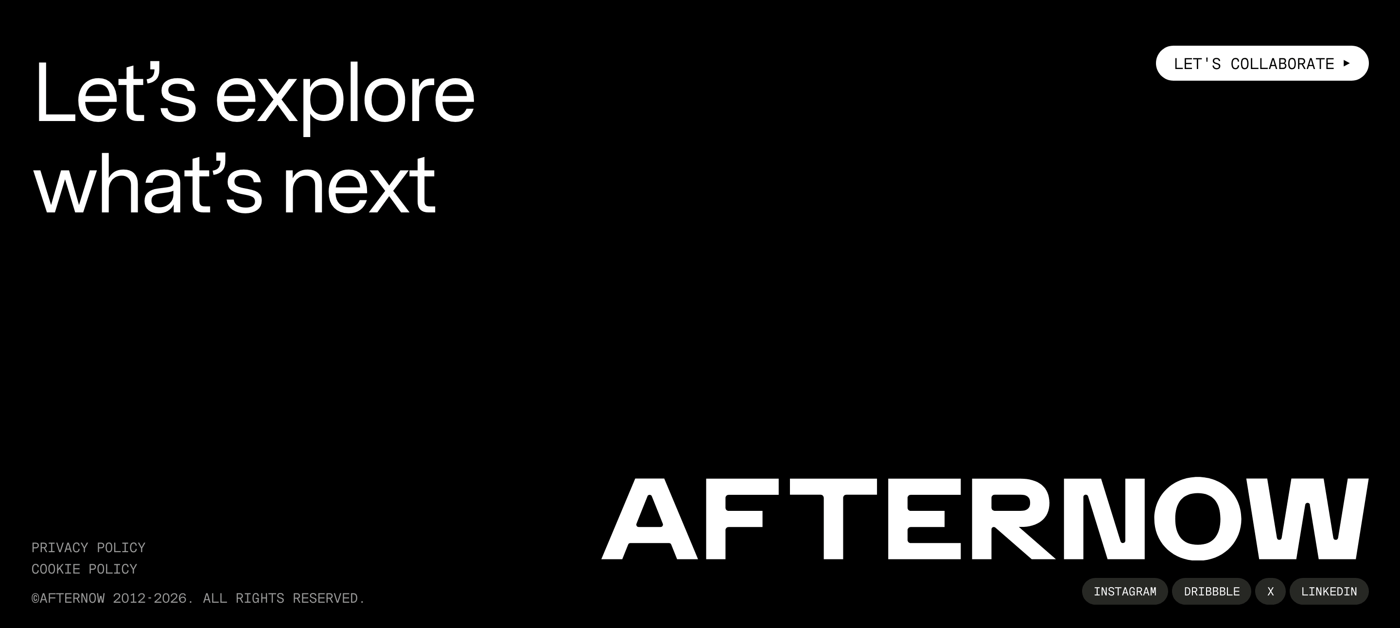 After Now Contact Footer Design