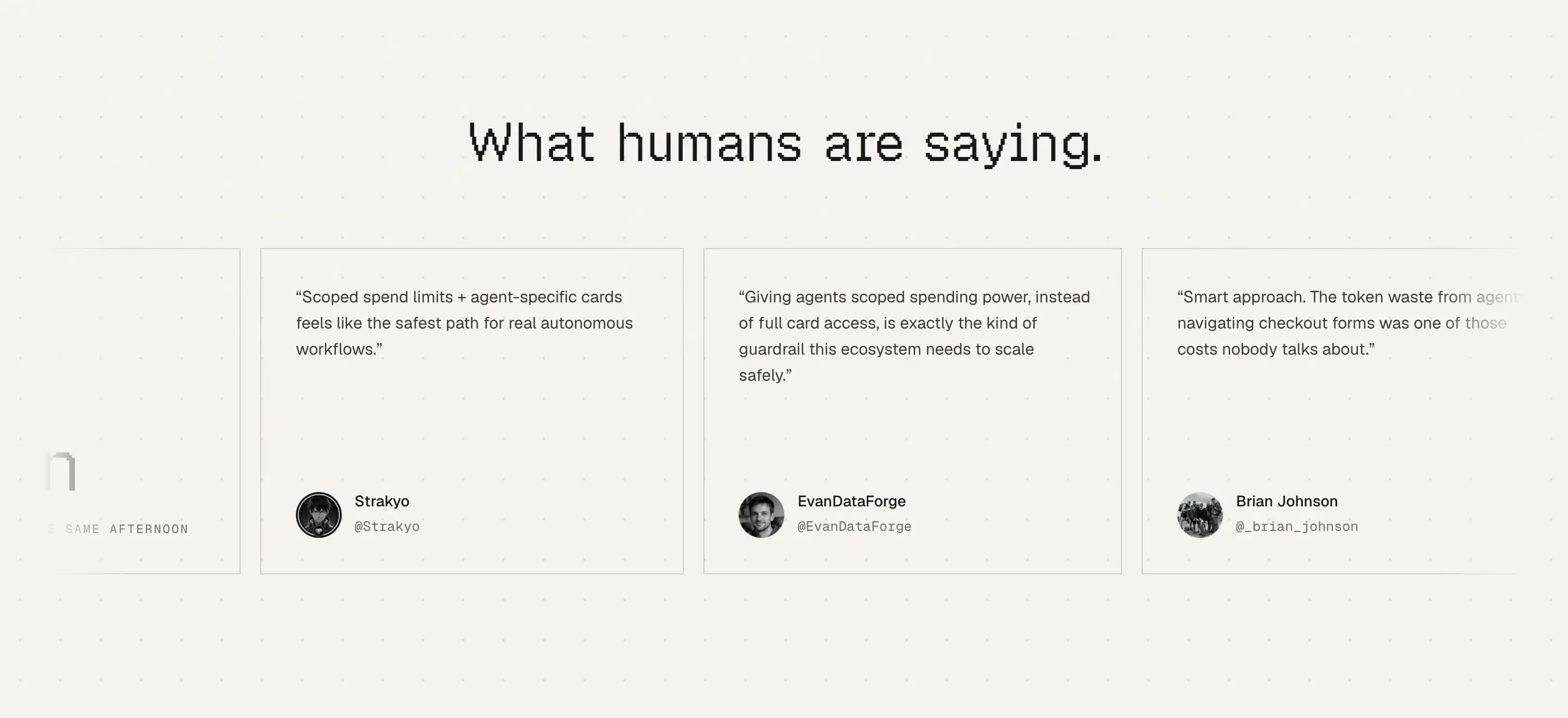Agentcard Customer Quotes Testimonials Design