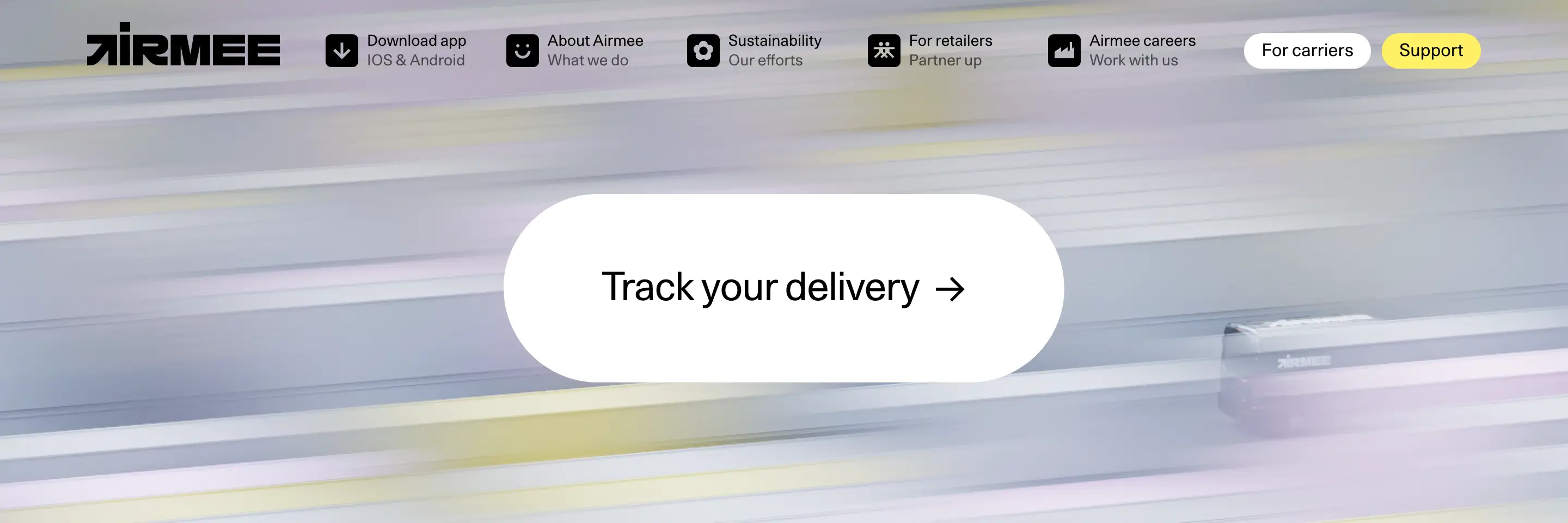 Airmee Delivery Hero Design