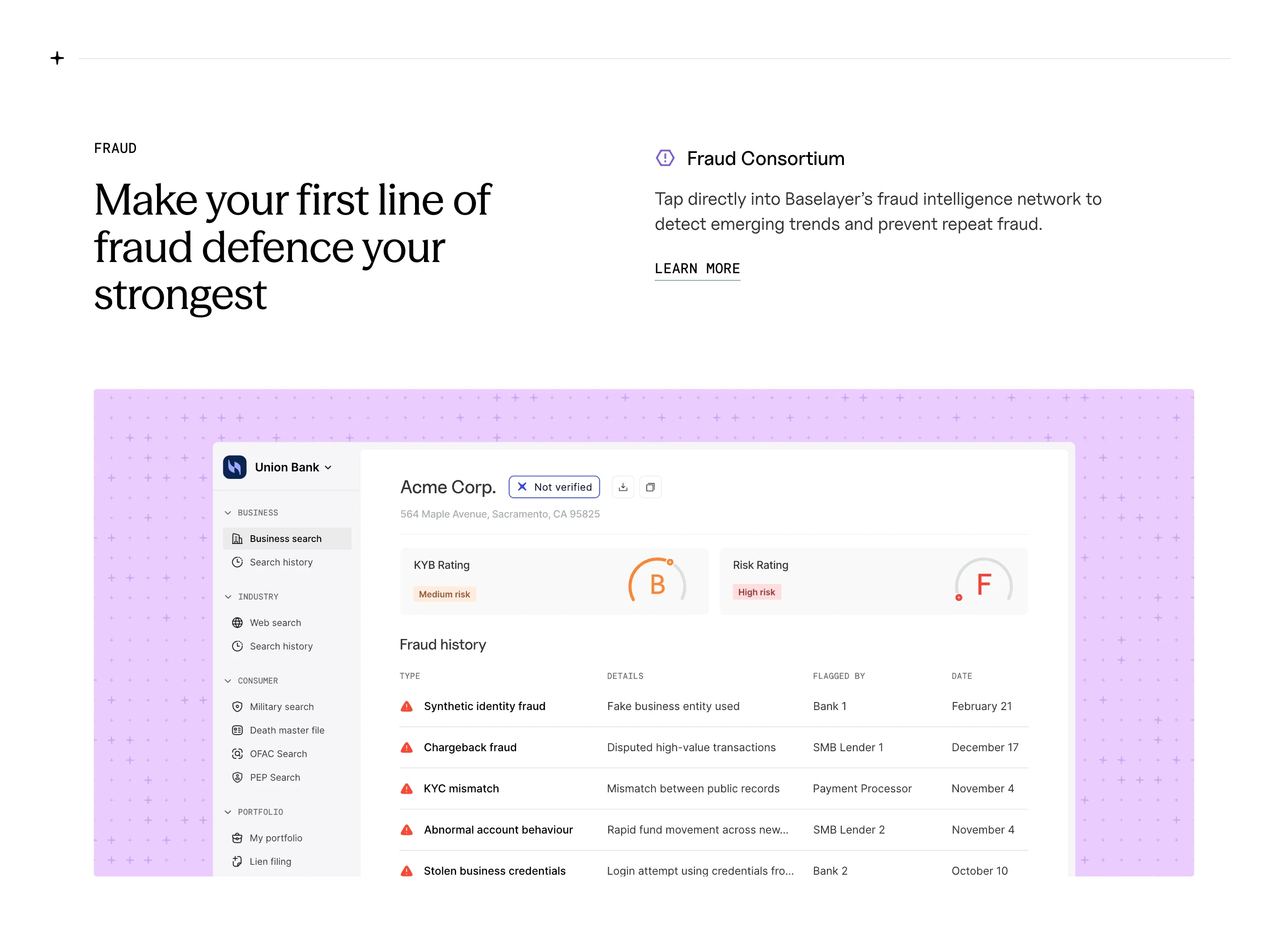 Baselayer Fraud Feature Design