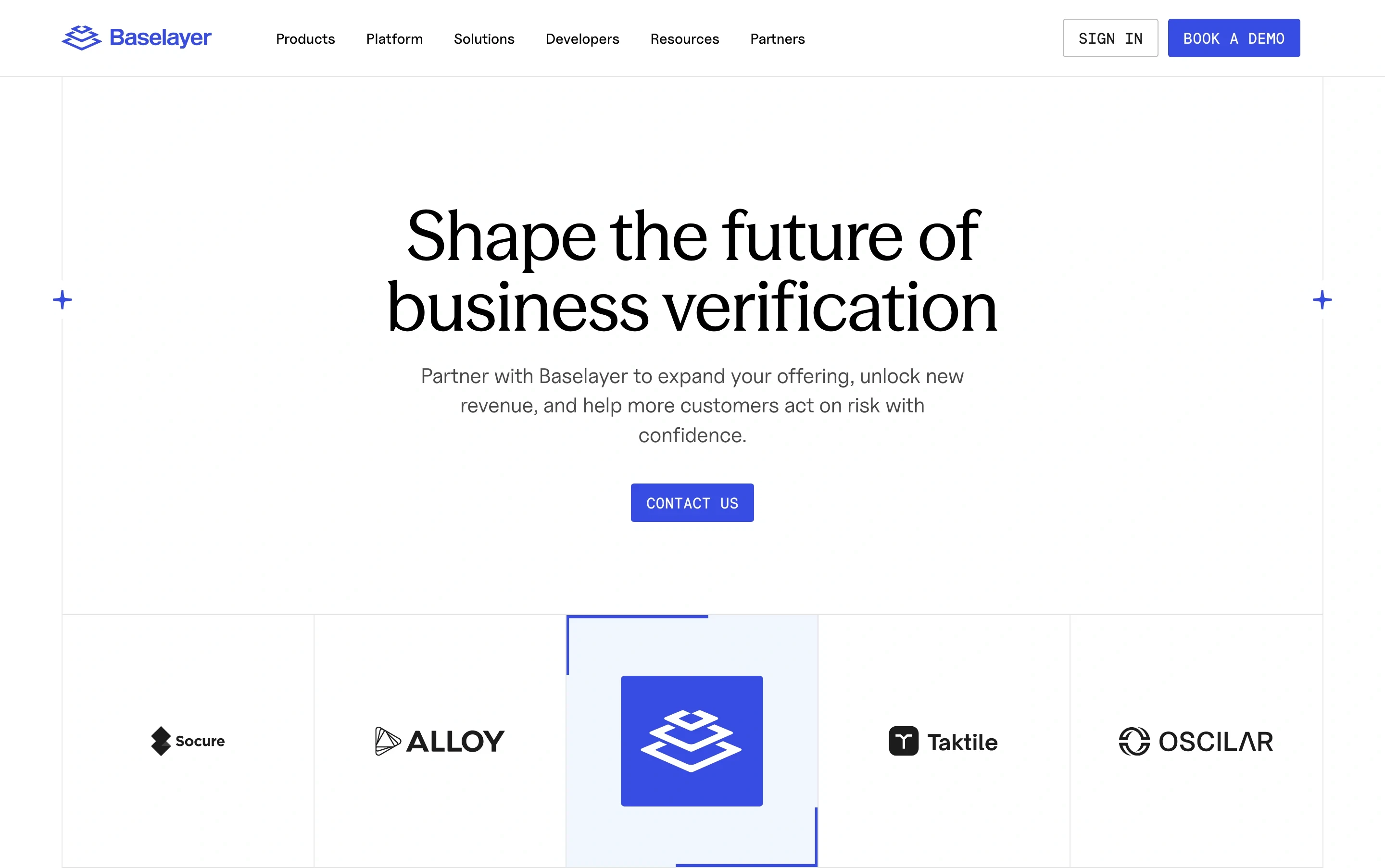 Baselayer Partner Hero Design