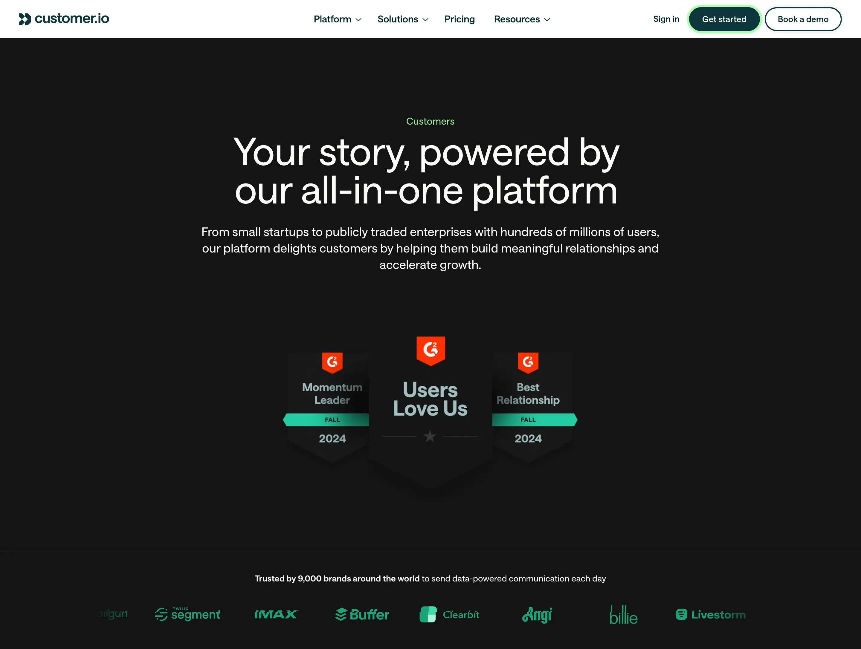 Customer.io Customers Logo Cloud Design