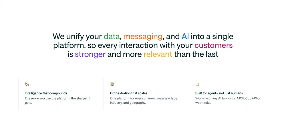 Customer.io Platform Feature Grid Design