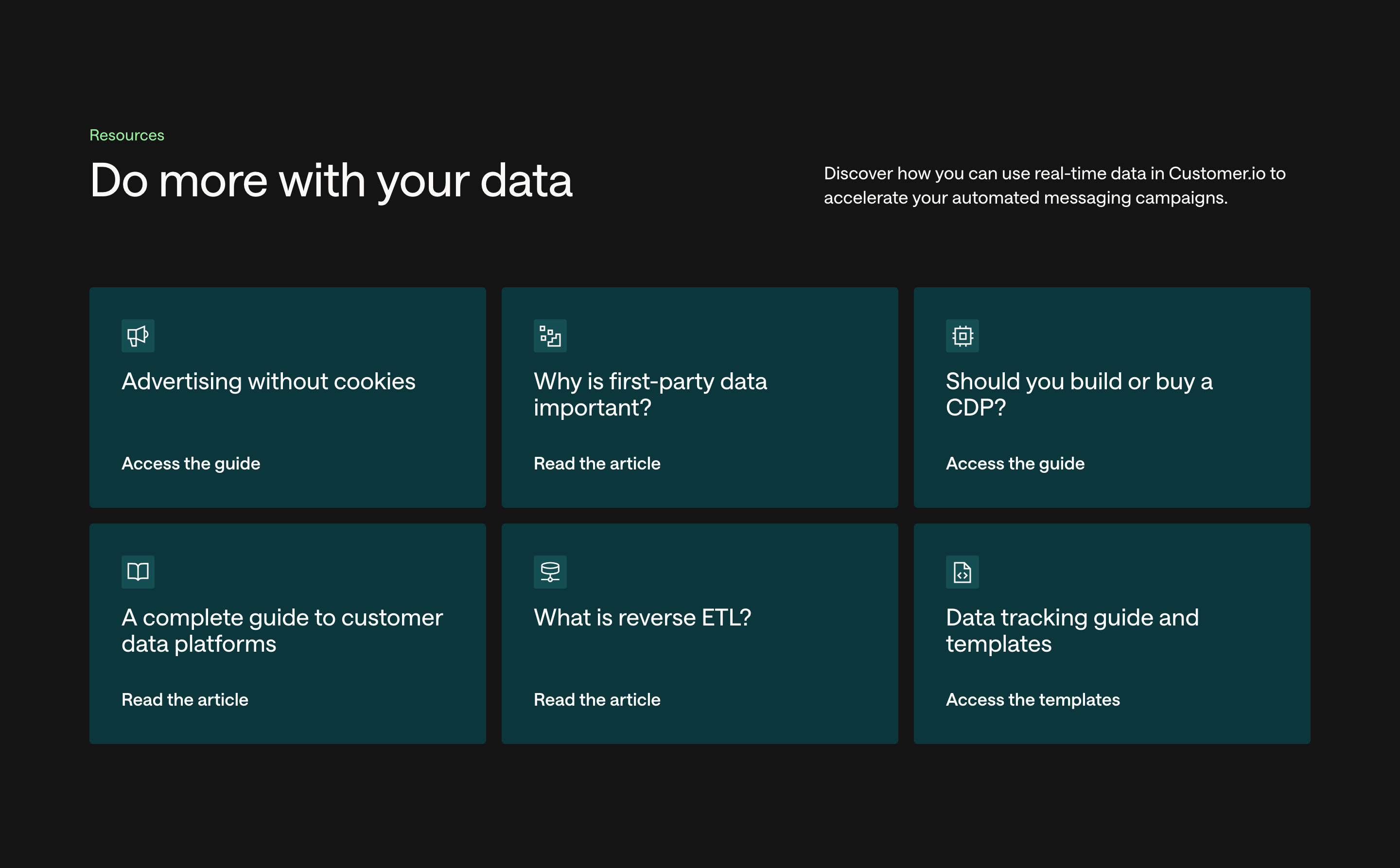 Customer.io Resources Grid Design