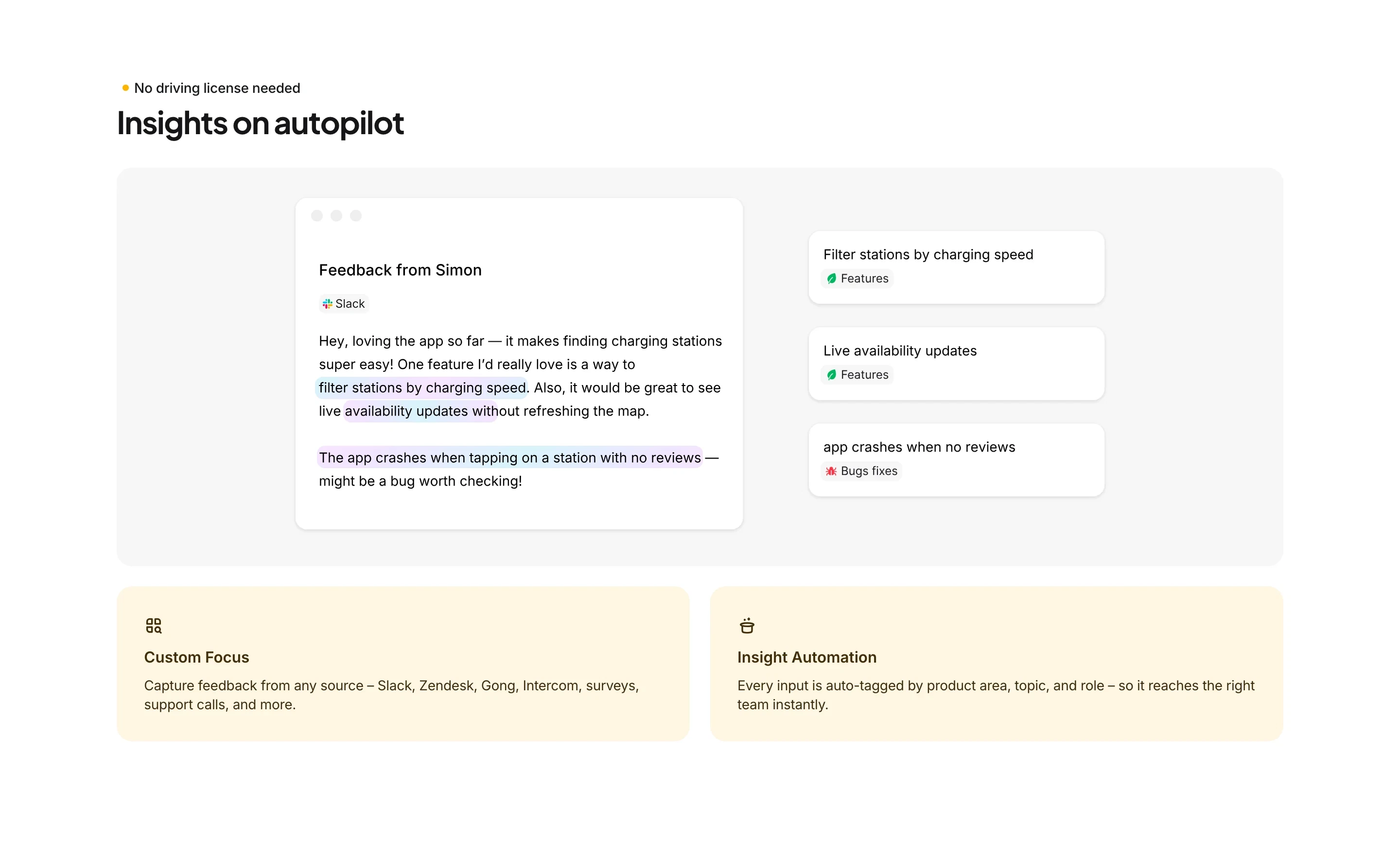 Cycle Feedback Feature Design