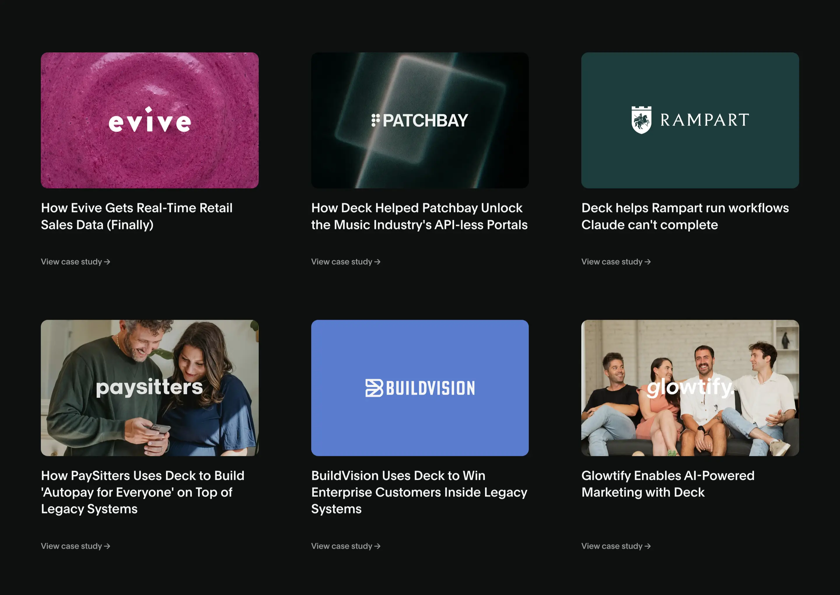 Deck Case Studies Grid Design