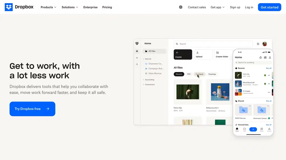 Dropbox Collaboration Hero Design