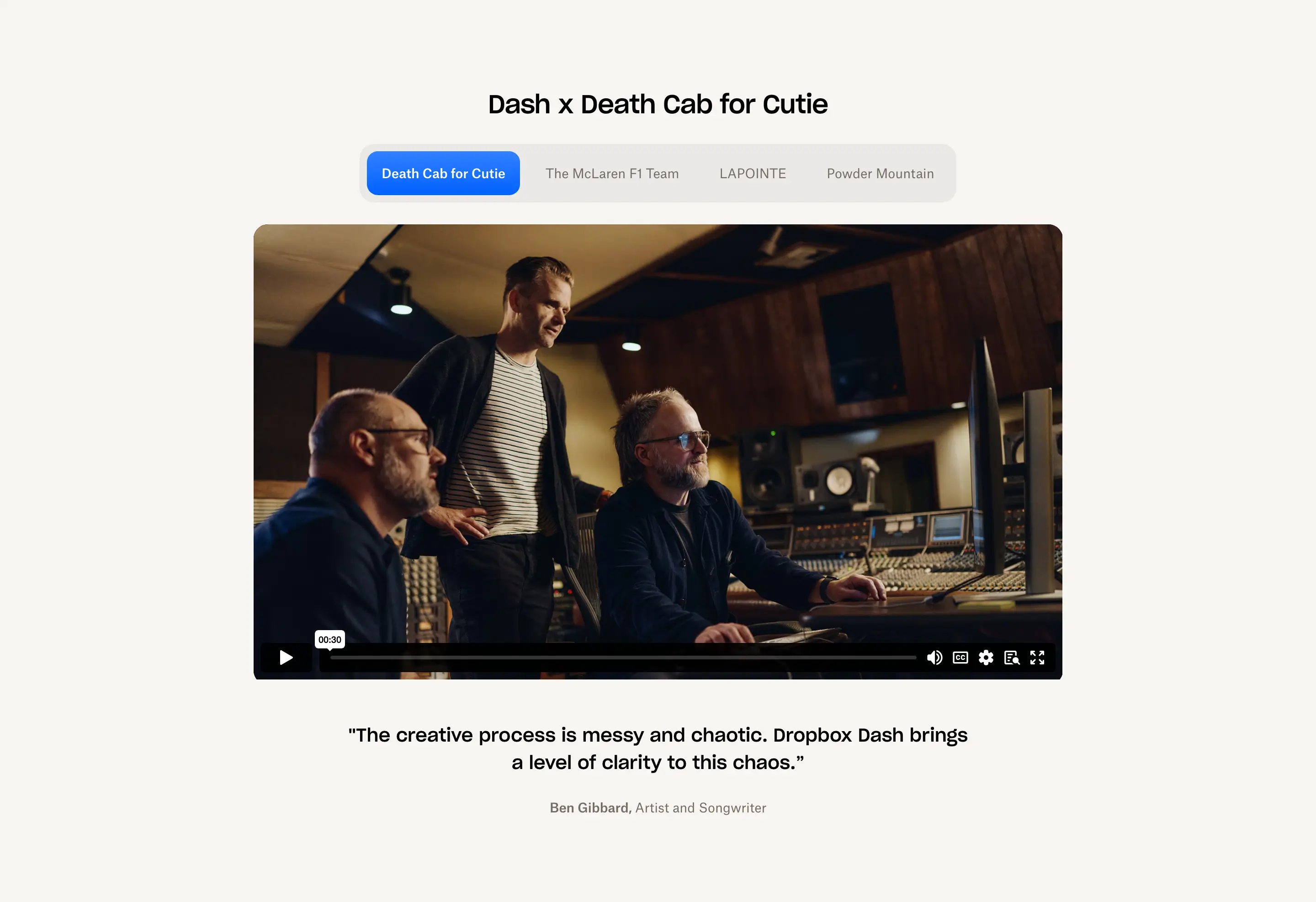 Dropbox Customer Stories Testimonial Design