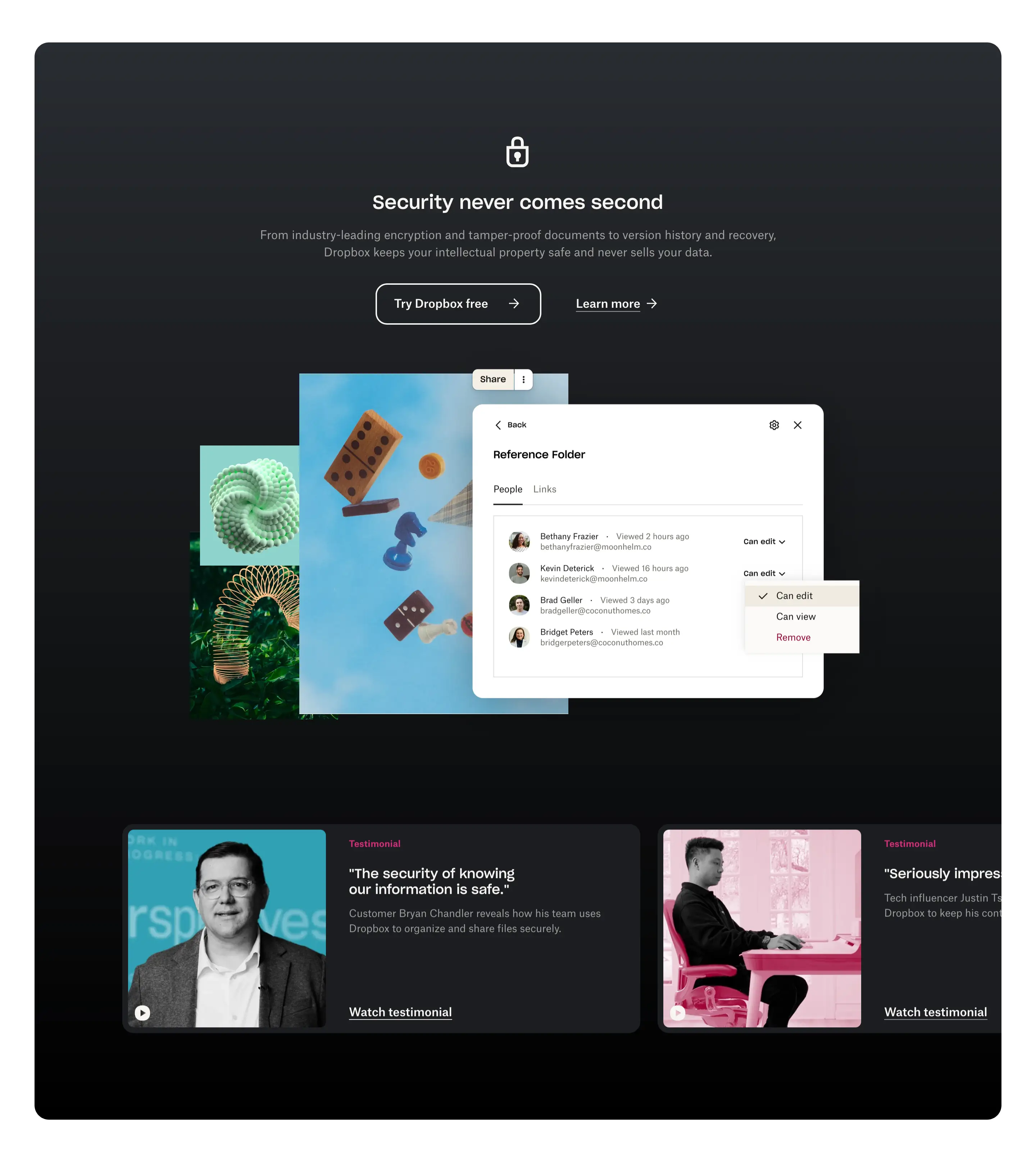Dropbox Security Feature Design