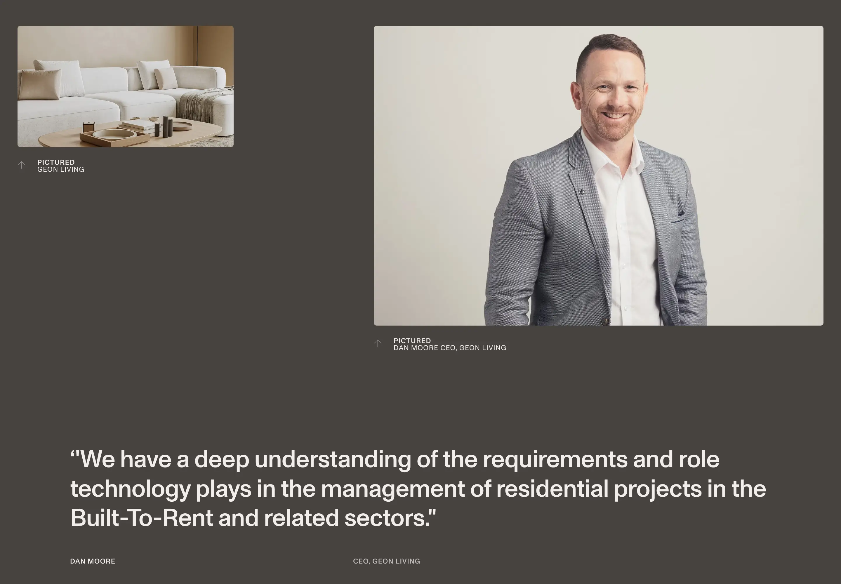 Geon Executive Quote Testimonial Design