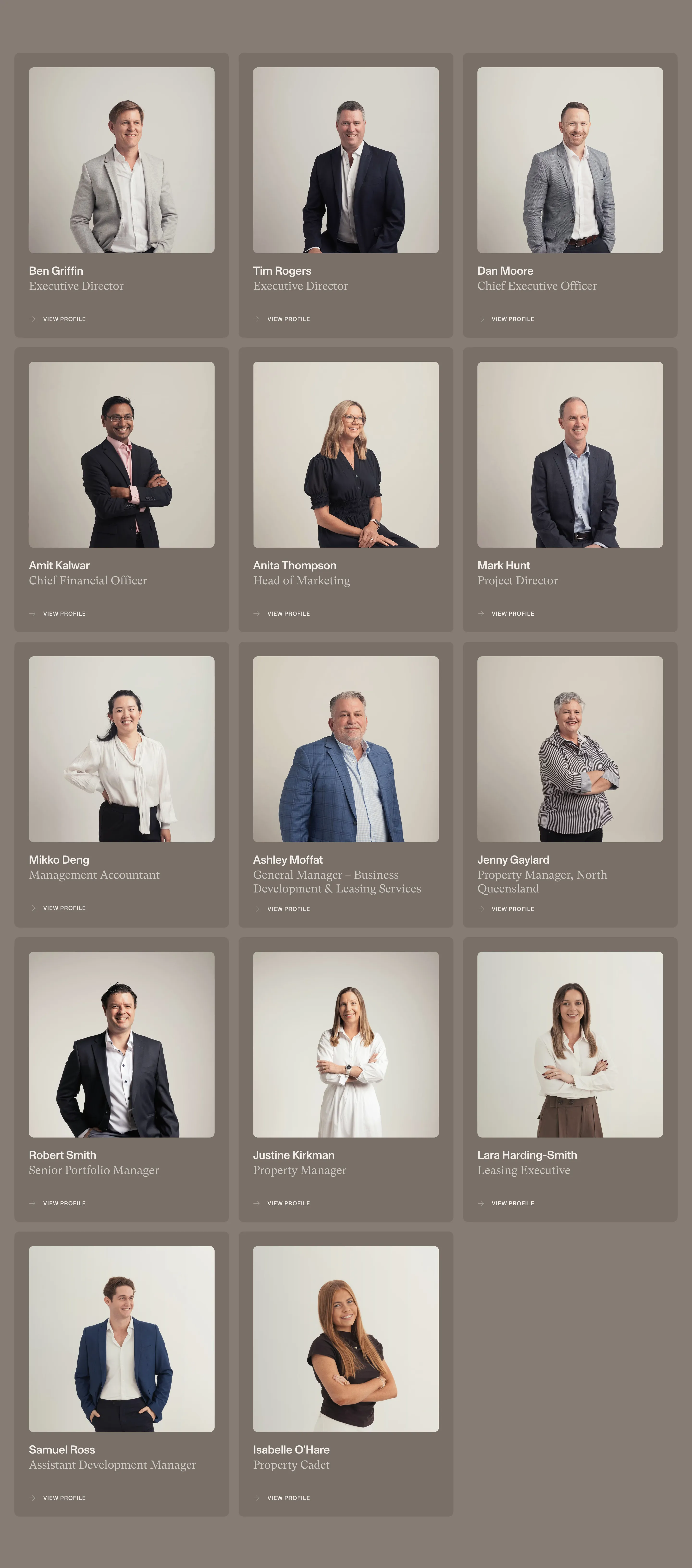 Geon Leadership Profile Grid Design