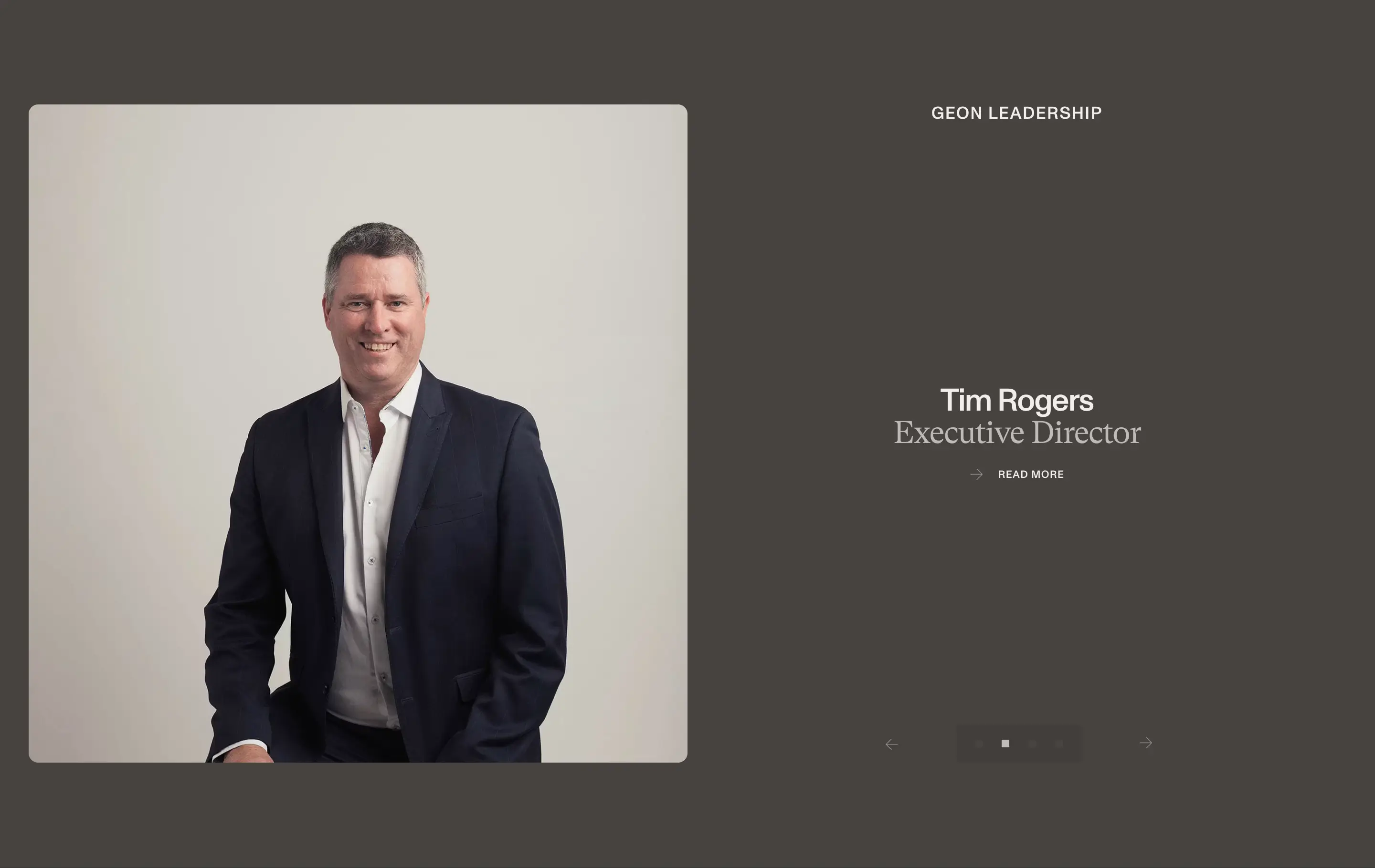Geon Leadership Team Profile Design