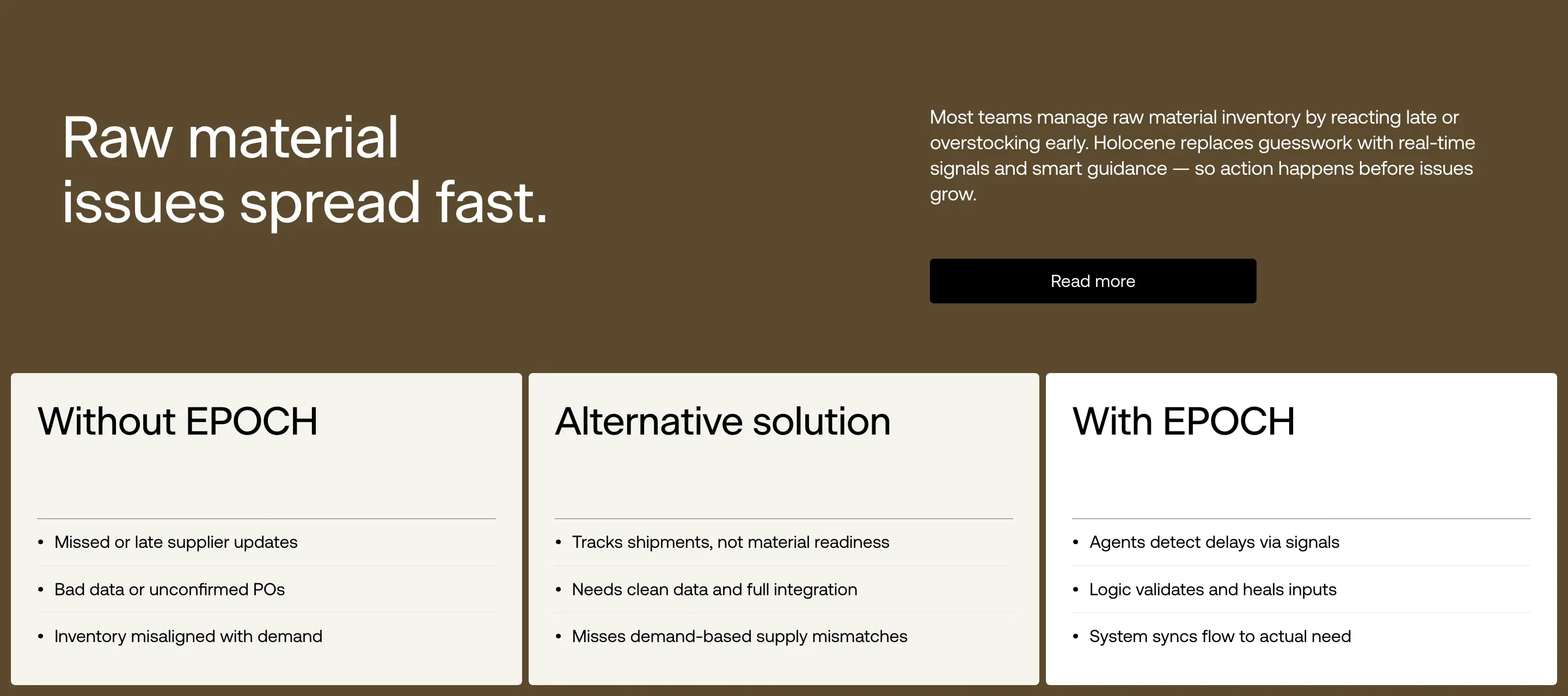 Holocene Benefits Design