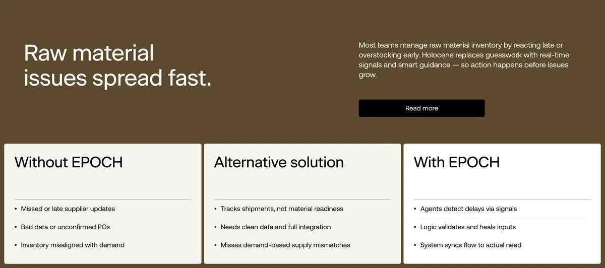 Holocene Benefits Design