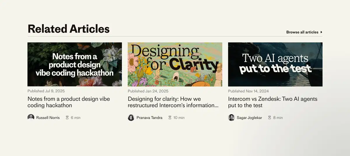 Intercom Blog Post Related