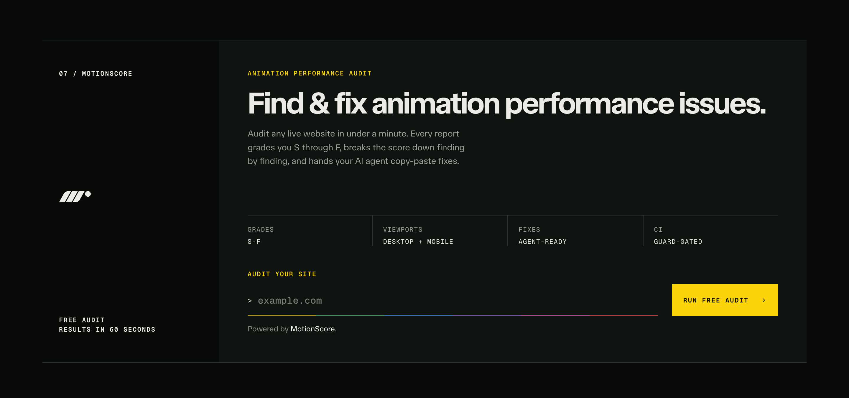 Motion Performance Design