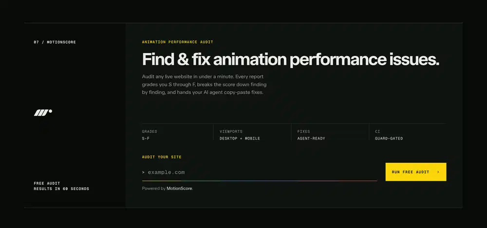 Motion Performance Design