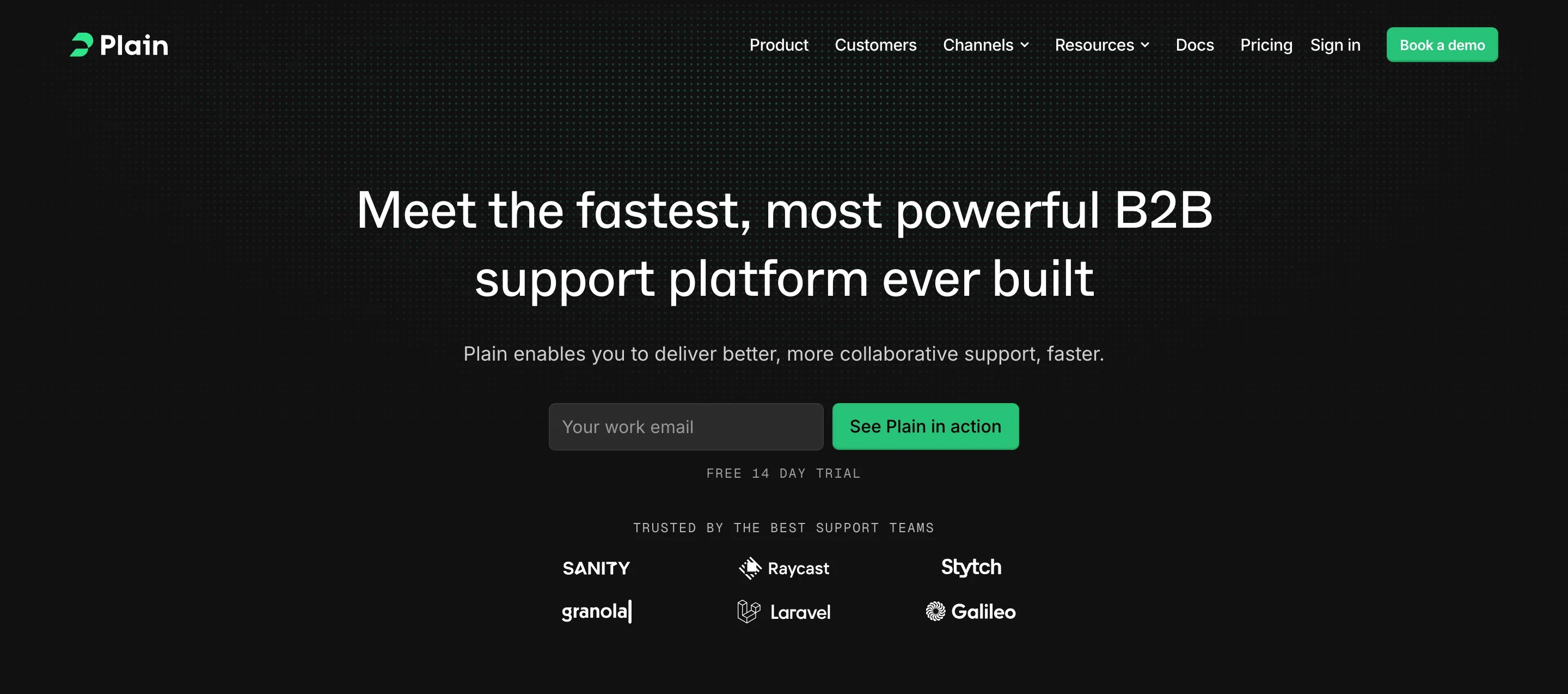Plain Product Page Section Hero