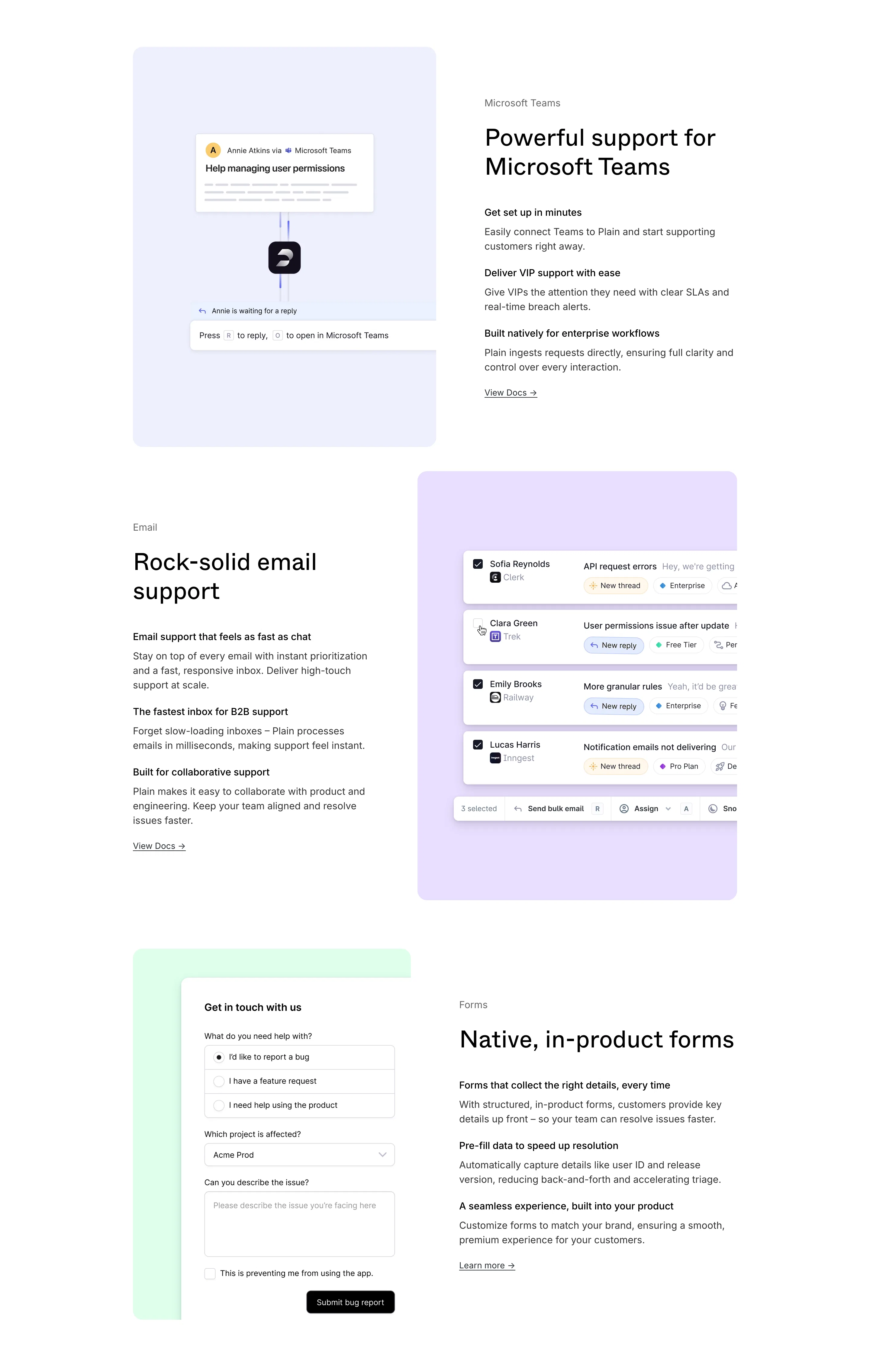Plain Product Page Section More Integrations