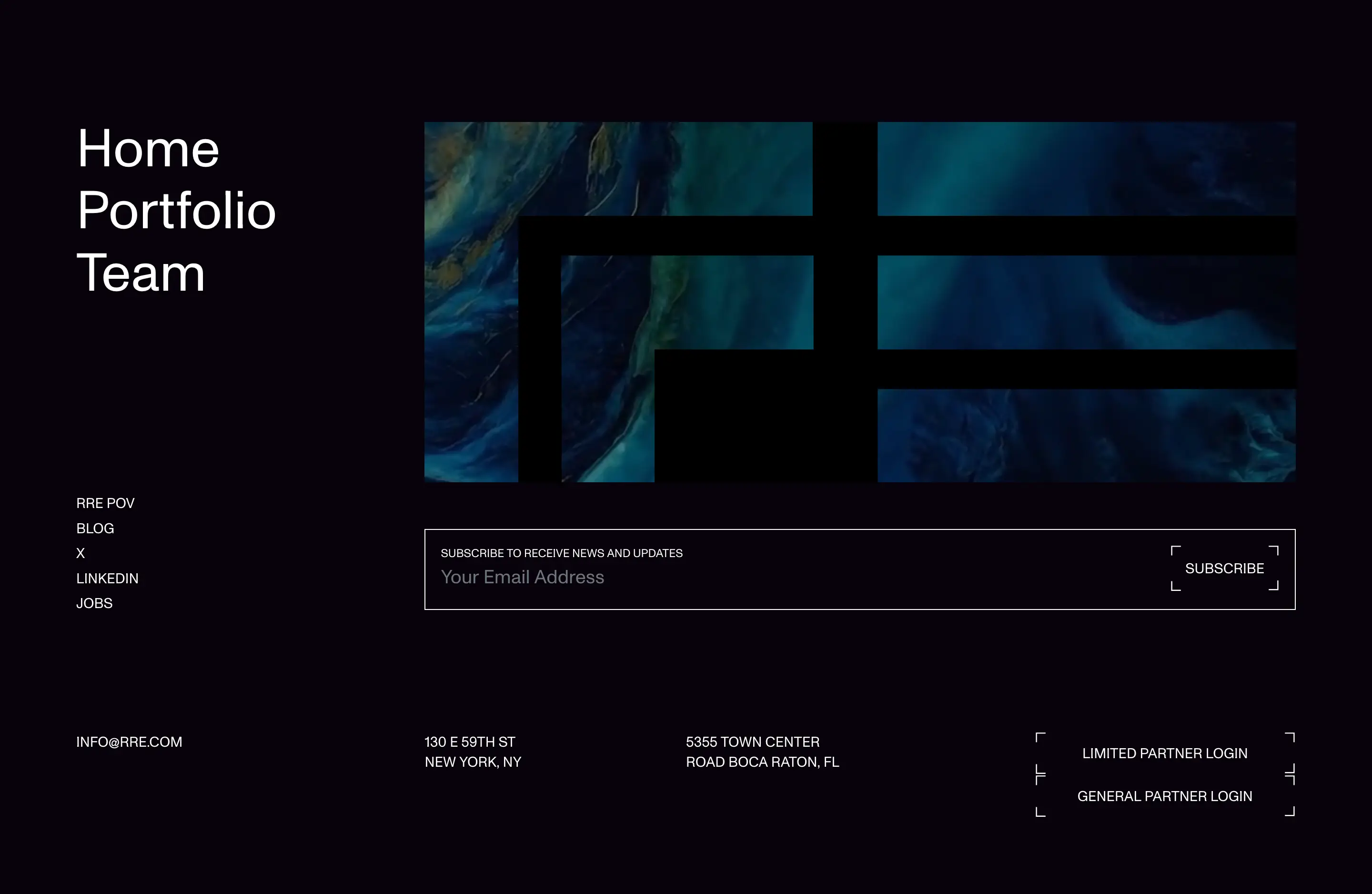 RRE Footer Contact Design