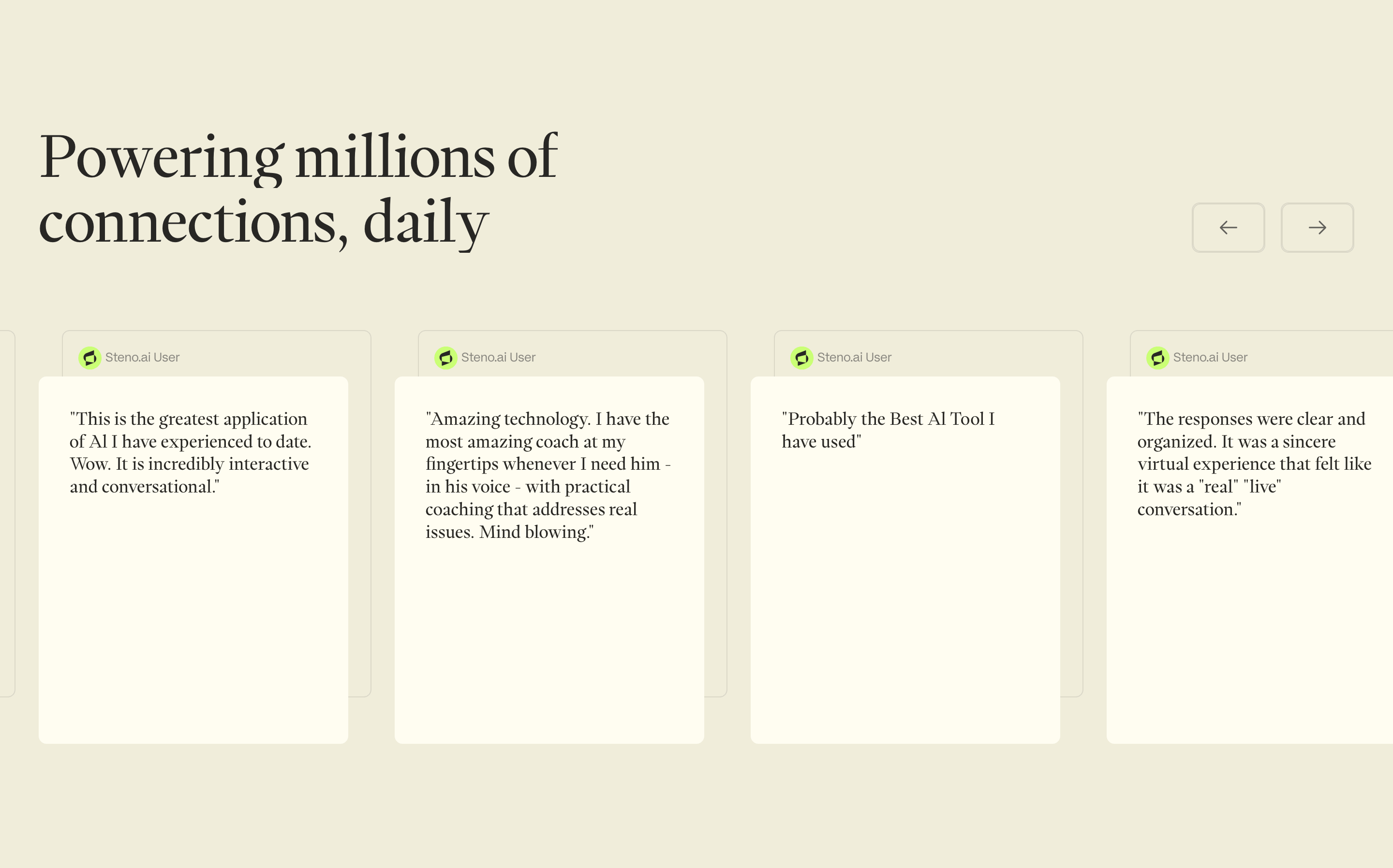 Steno Testimonials Carousel Design