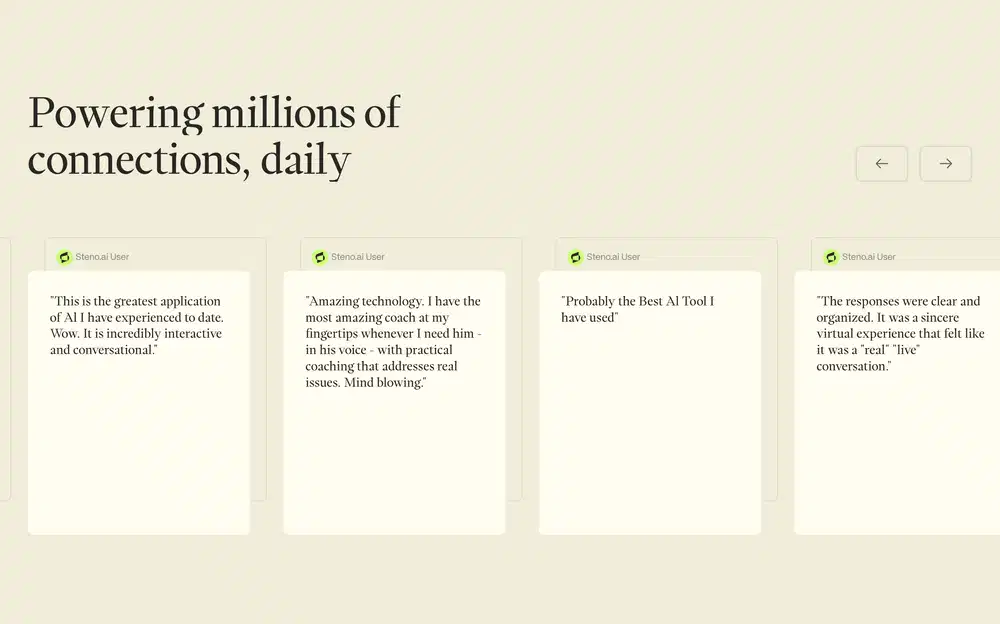 Steno Testimonials Carousel Design