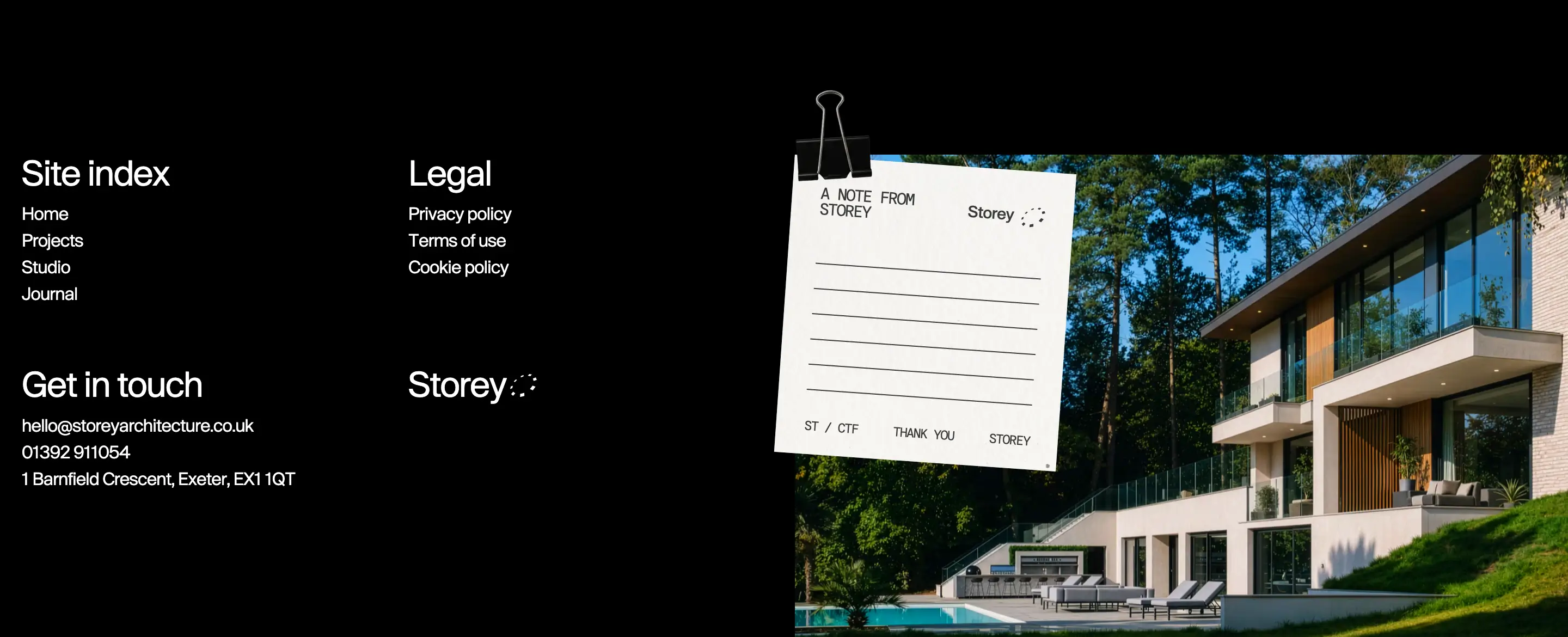 Storey Site Index Footer Design