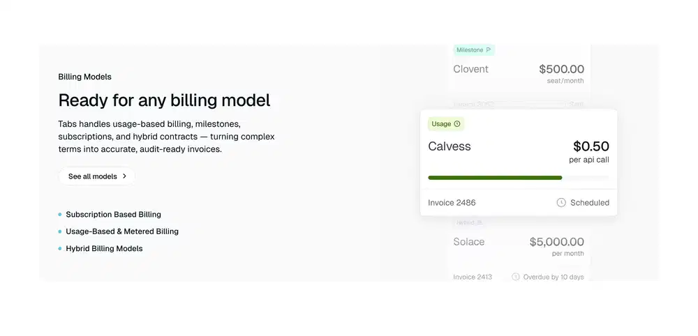 Tabs Billing Feature Design