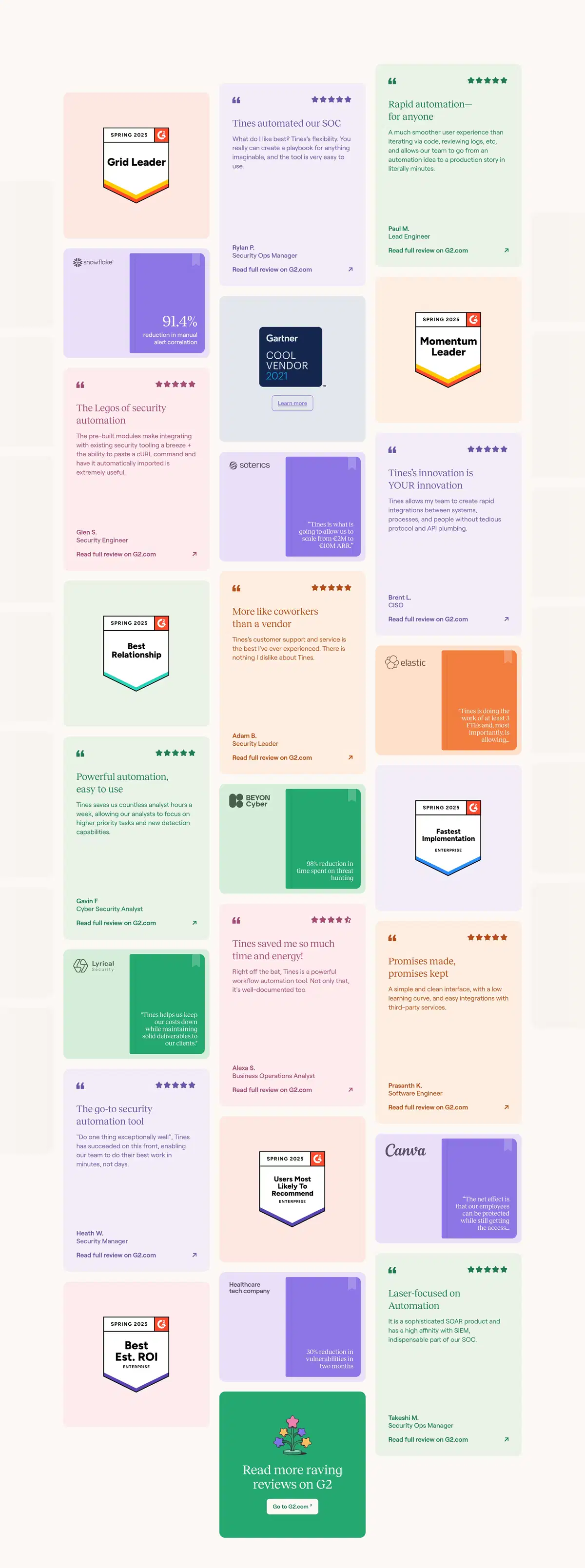 Tines Case Studies Page Testimonials Section