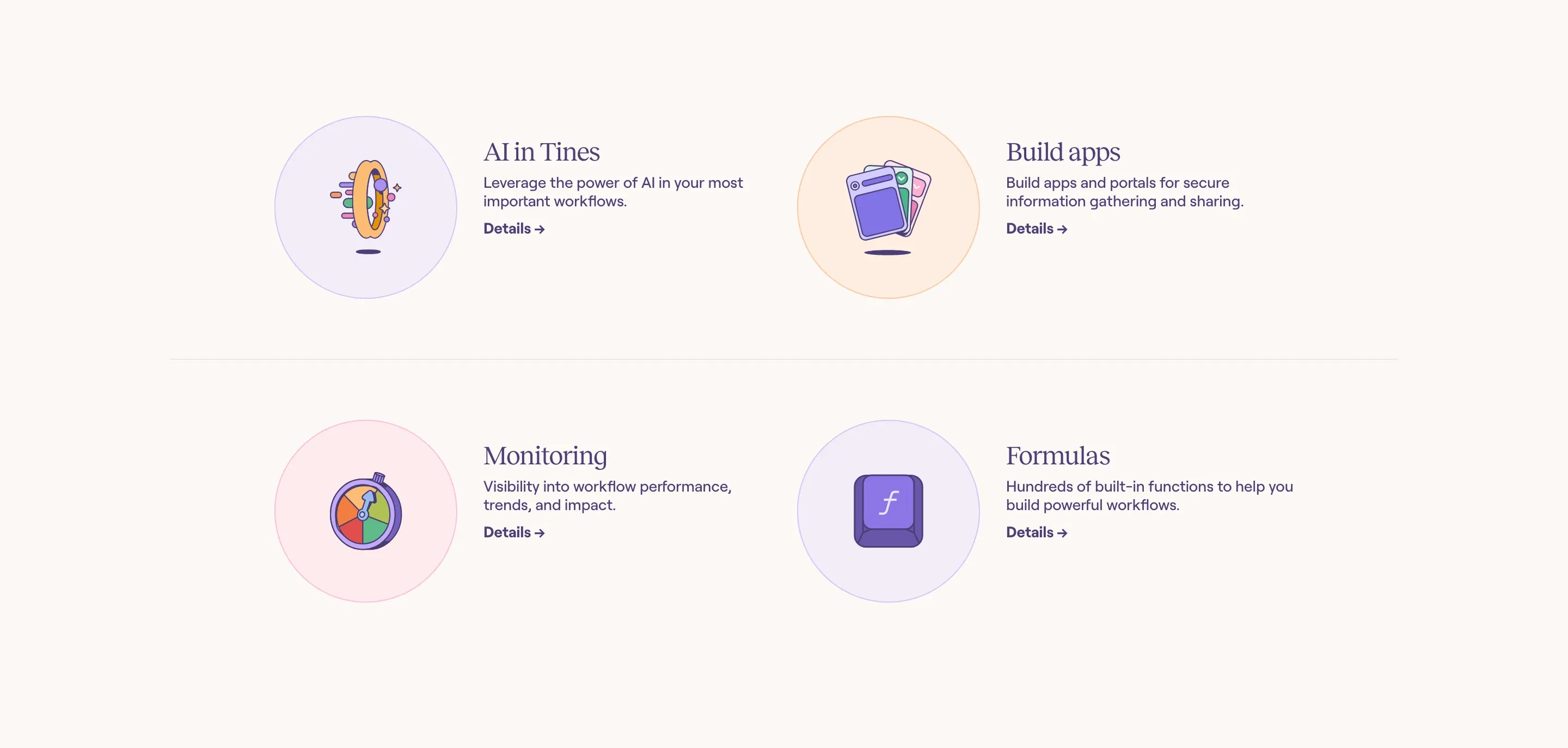 Tines Platform Page Features