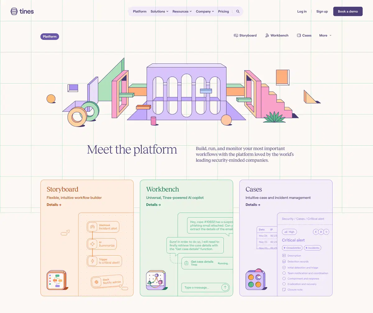 Tines Platform Page Hero Section