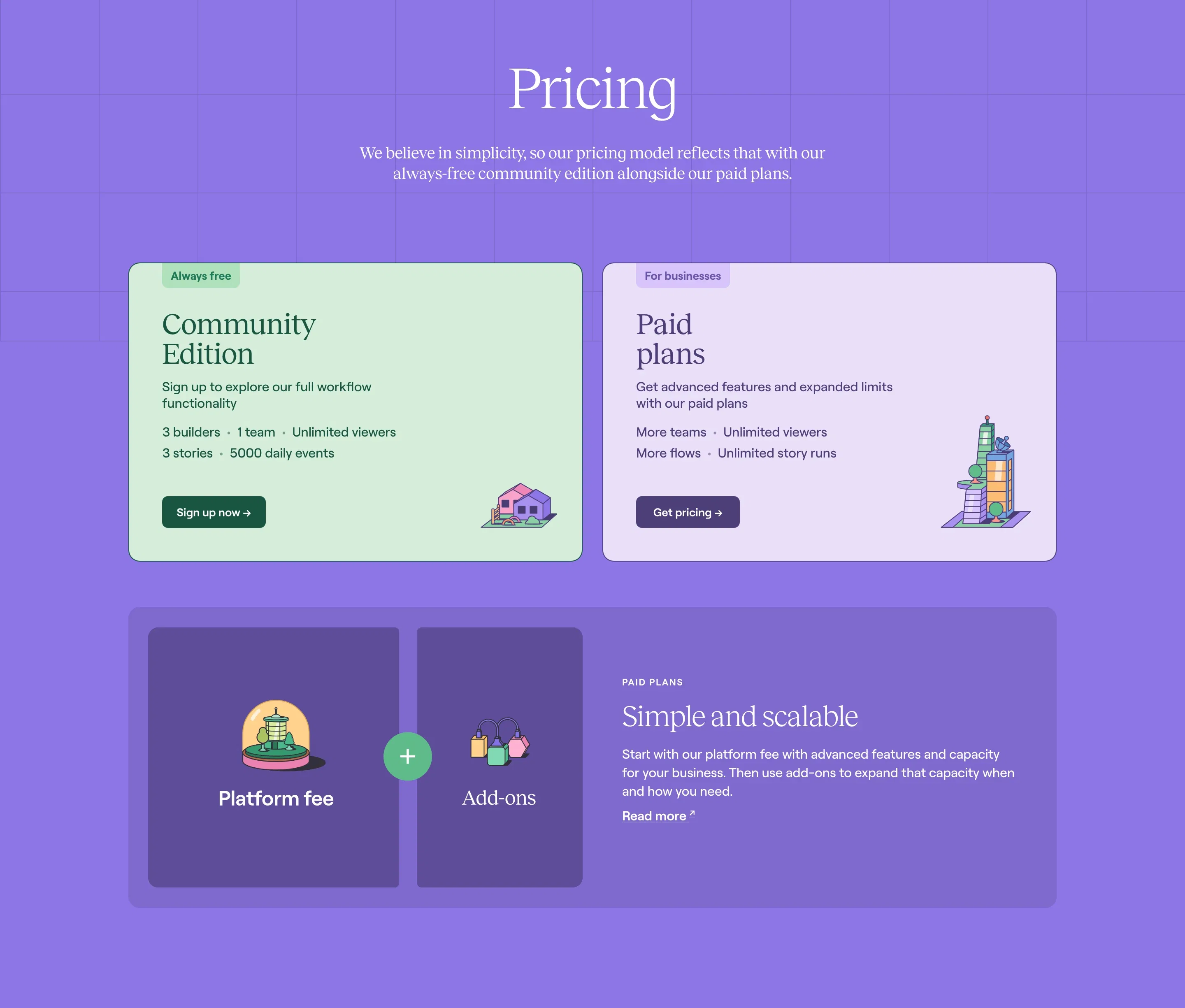 Tines Pricing Page Pricing Section