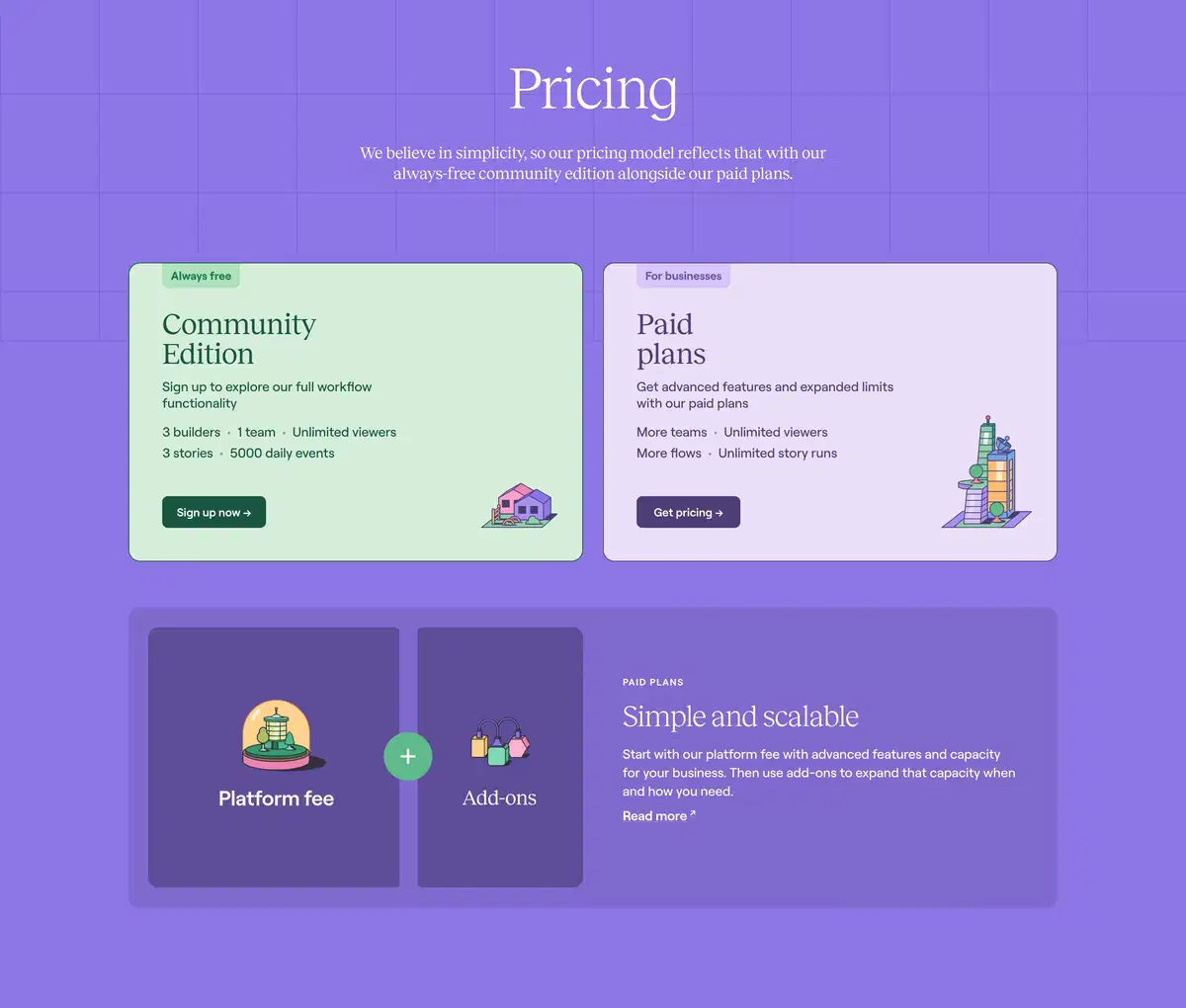 Tines Pricing Page Pricing Section