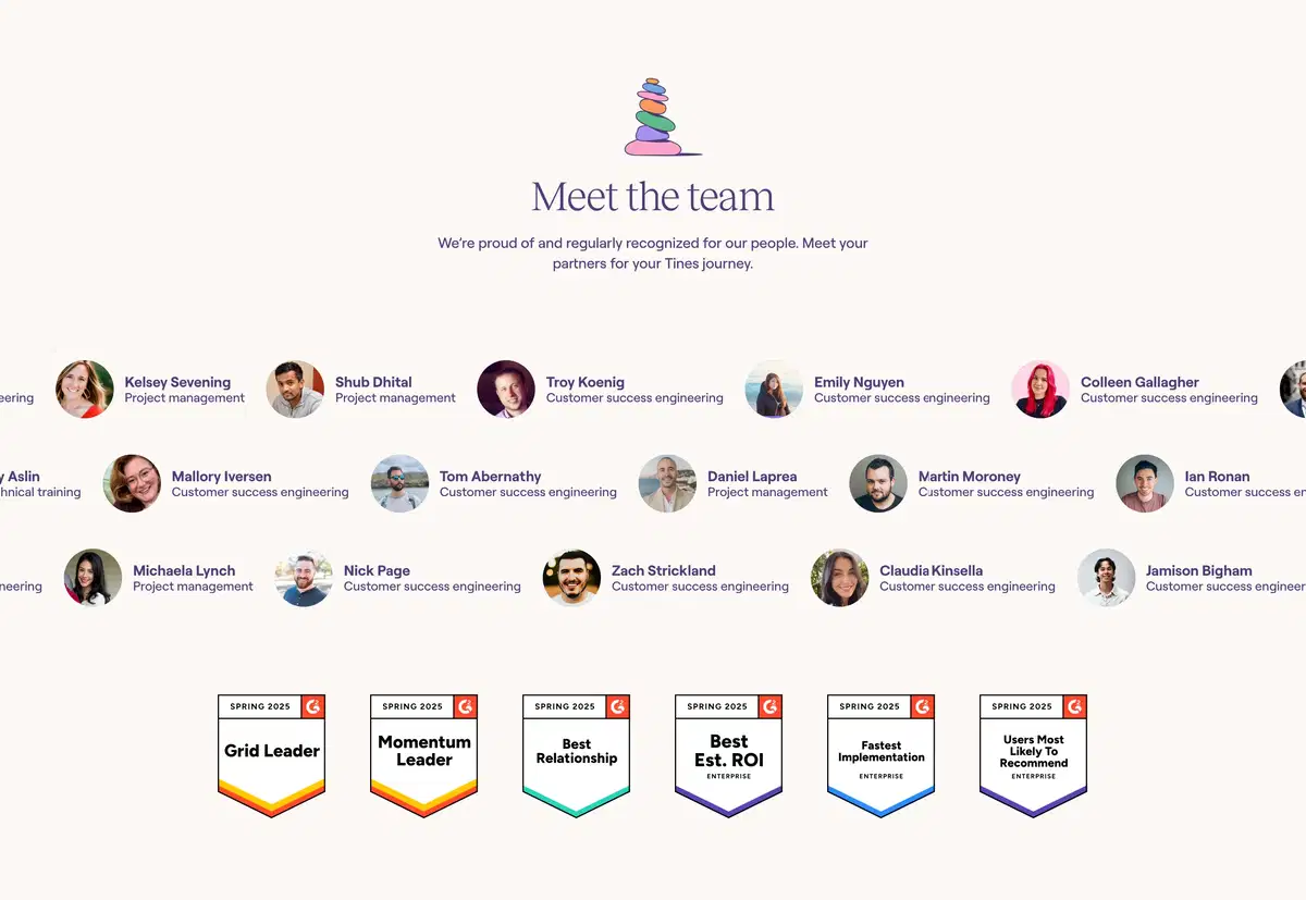Tines Services Page Meet The Team Section