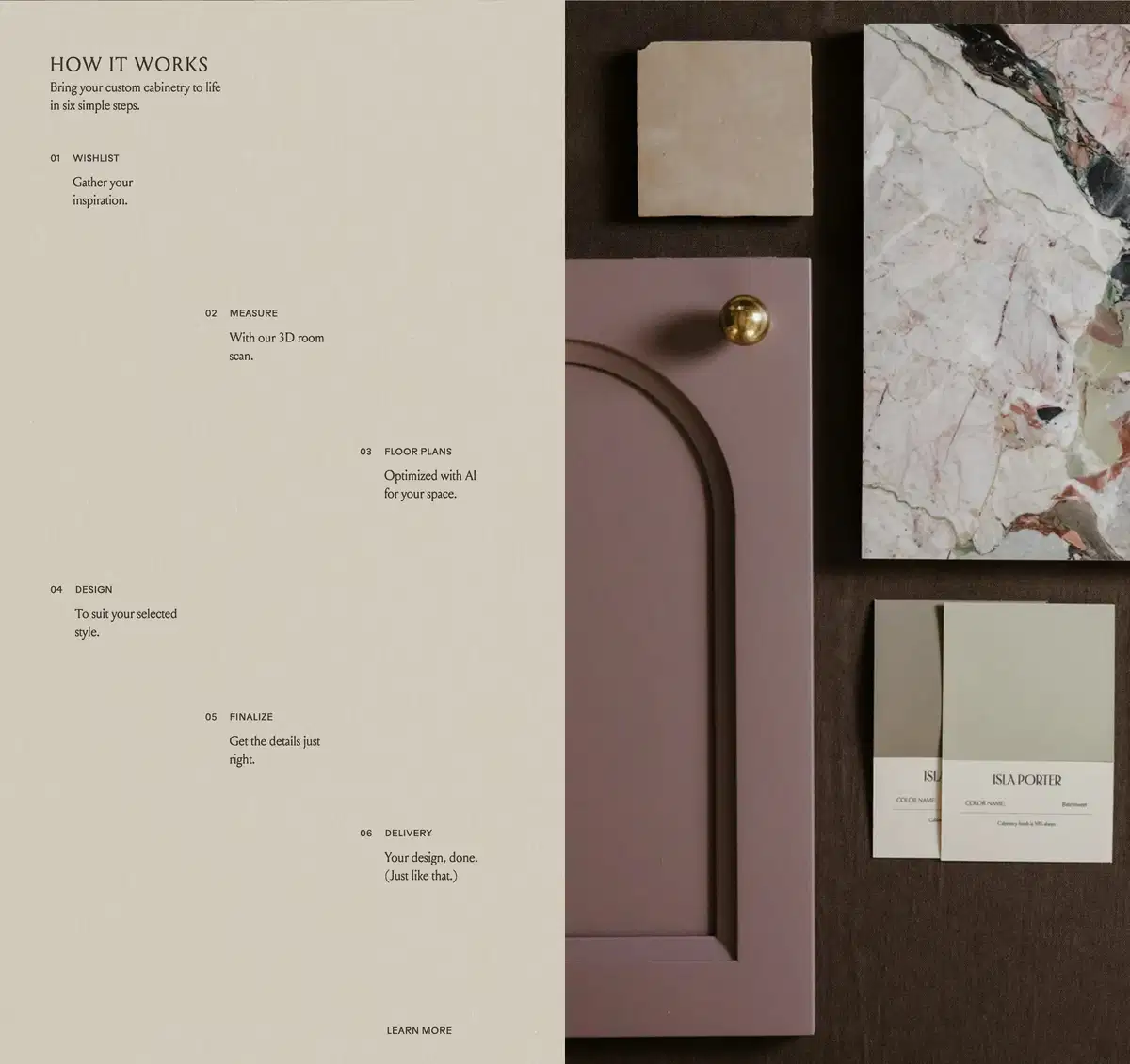 Isla Porter Home Page Section How it Work