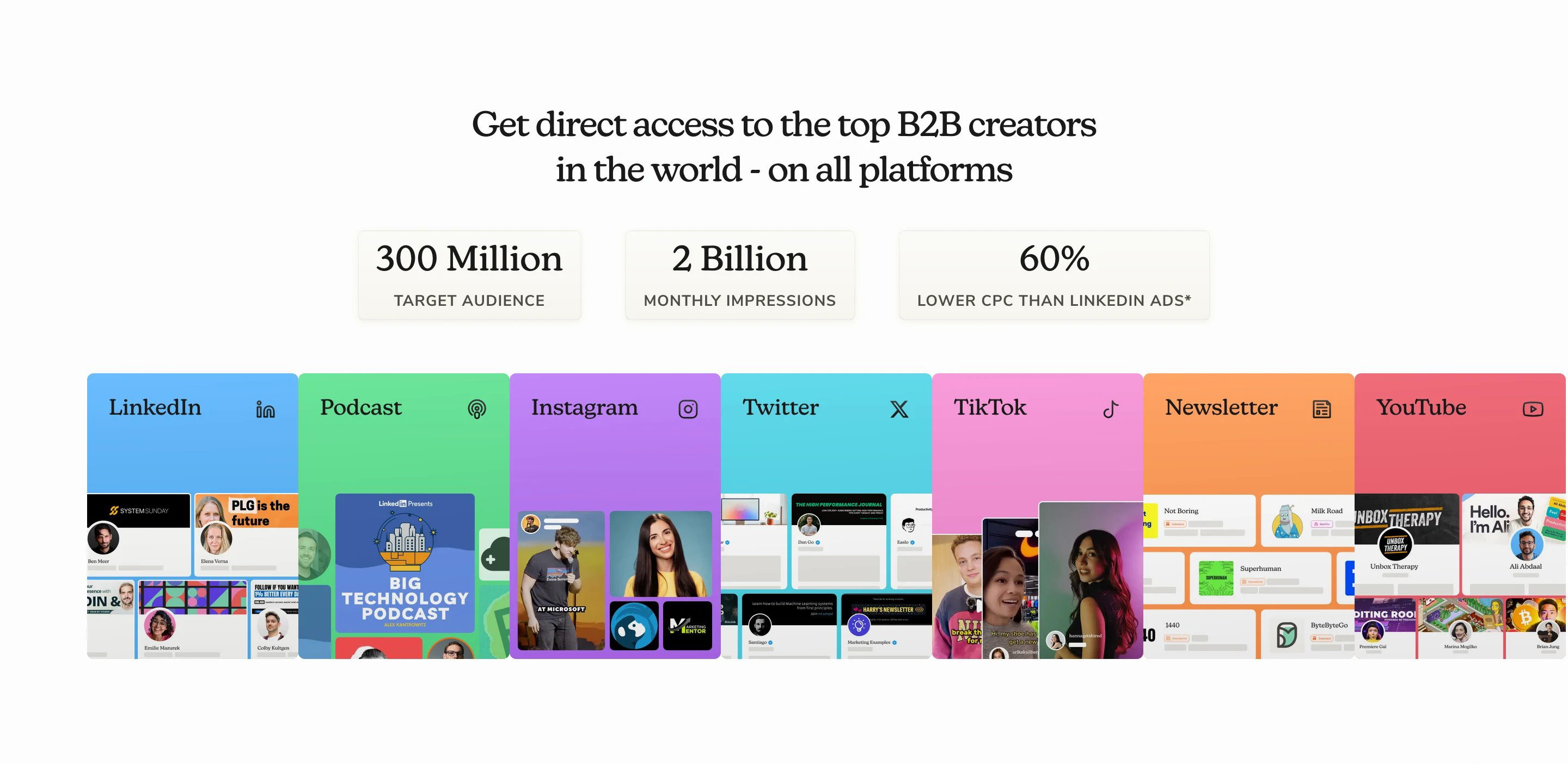 Passionfroot Home Page Section Statistics