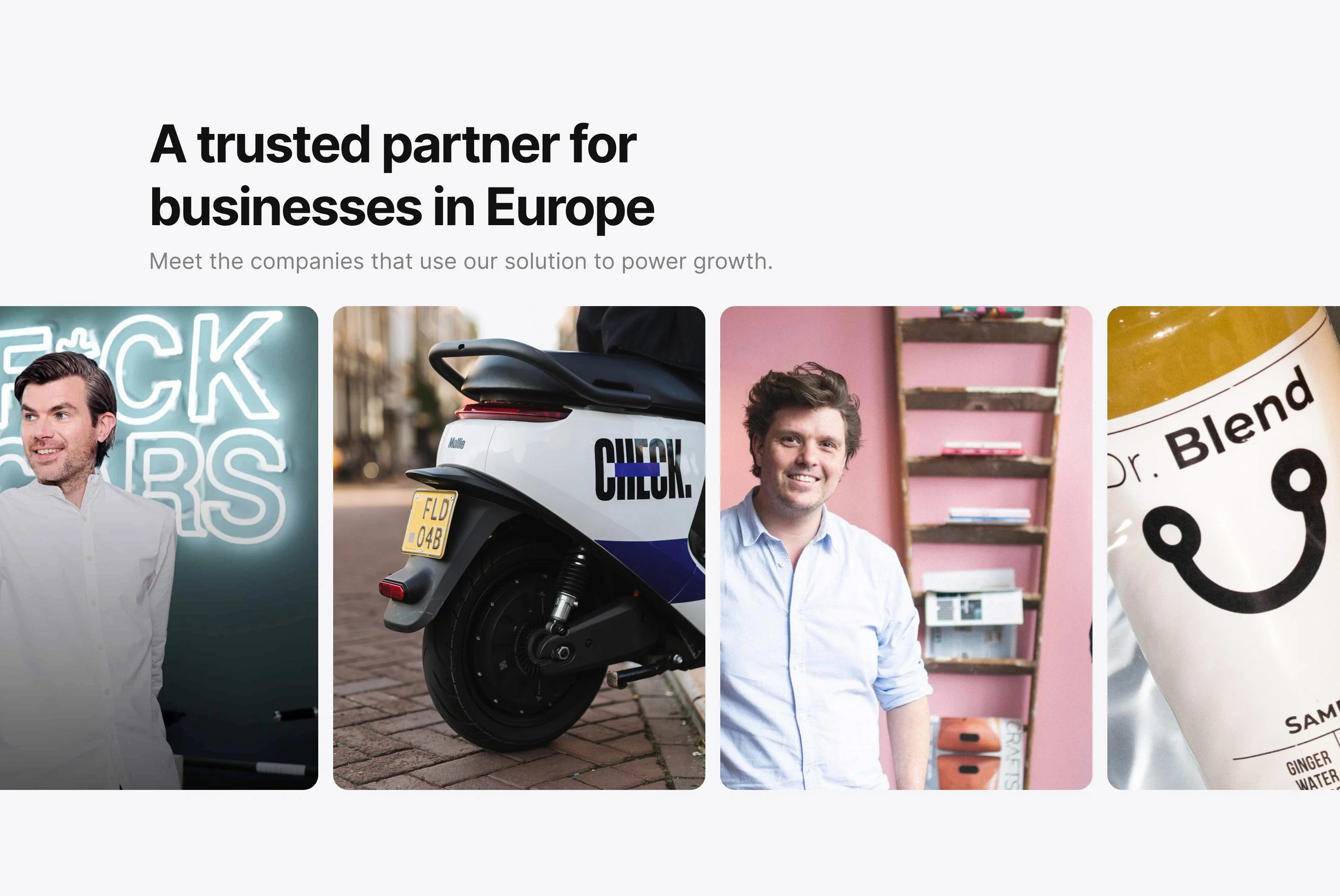 Mollie Home Page Section Partners
