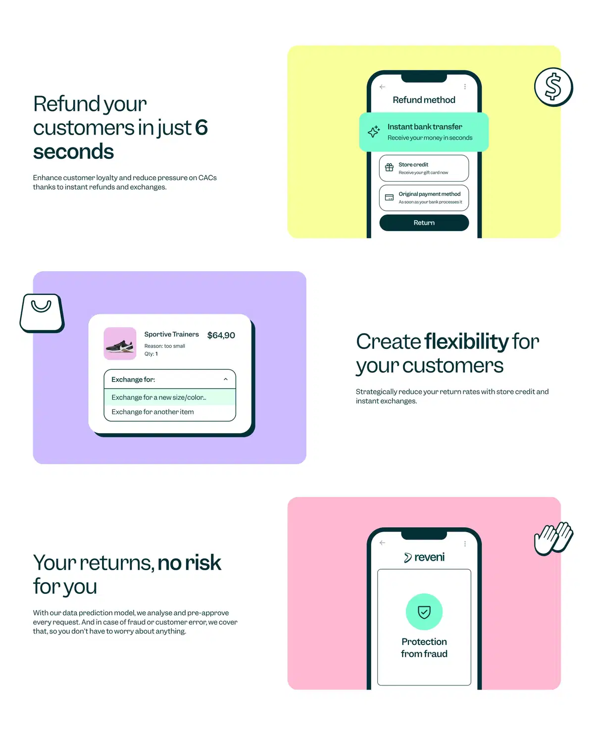 Reveni Business Page Section Value