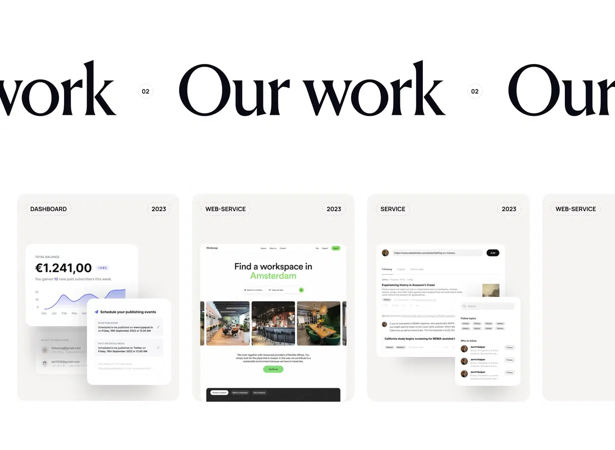 Paradigm Home Page Section Our Works