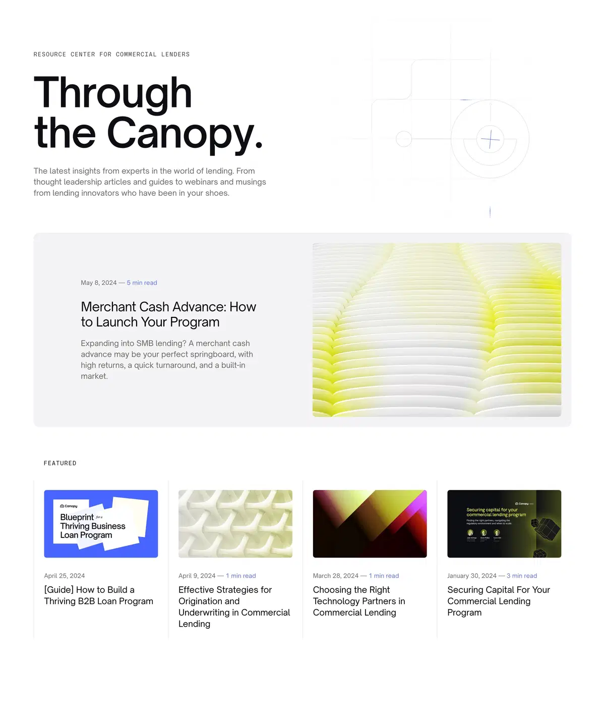 Canopy Blog Page Section Blog Header