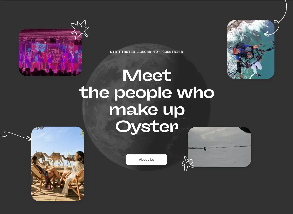 Oyster Home Page Section CTA About
