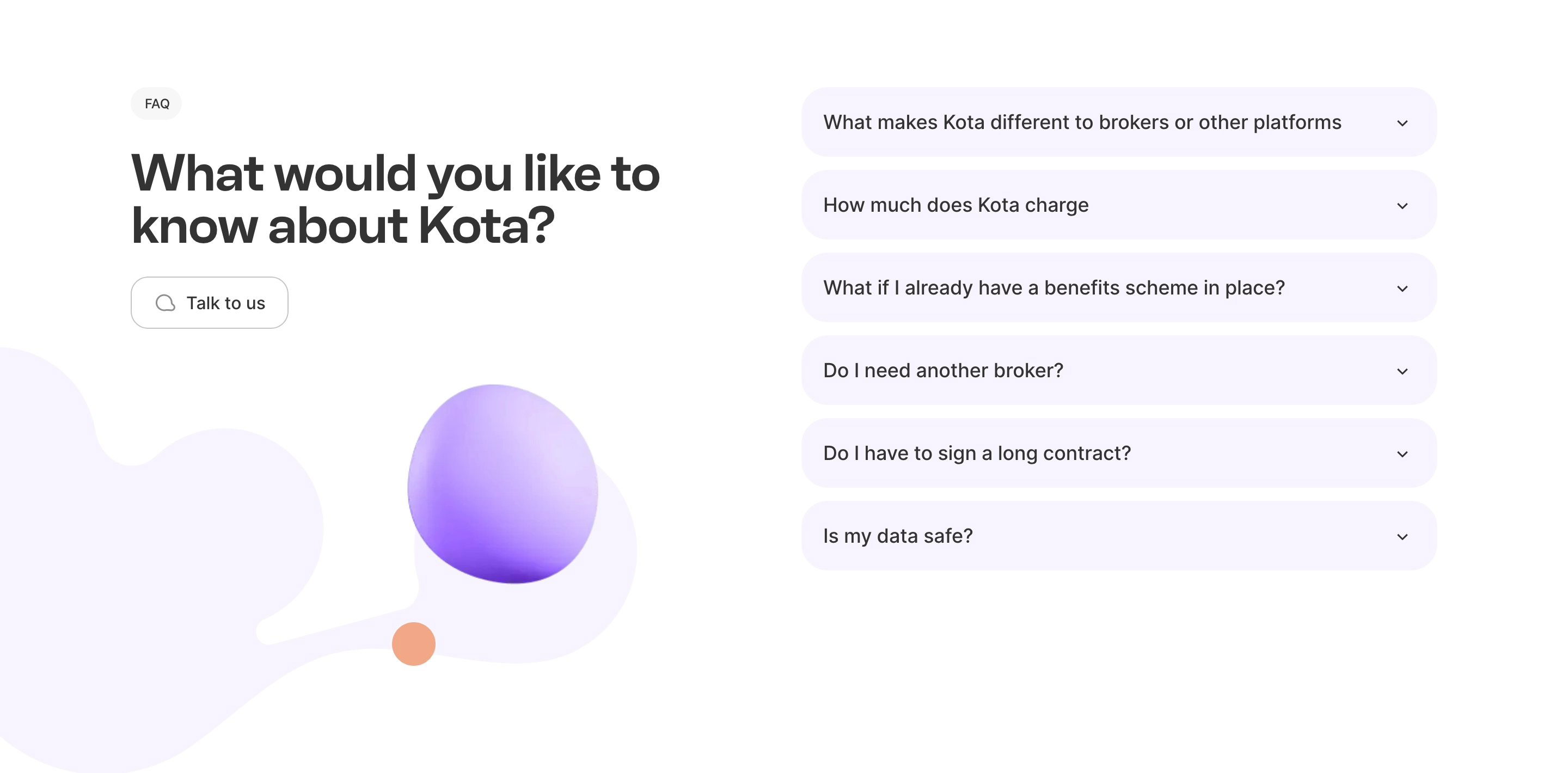 Kota Home Page Section FAQs
