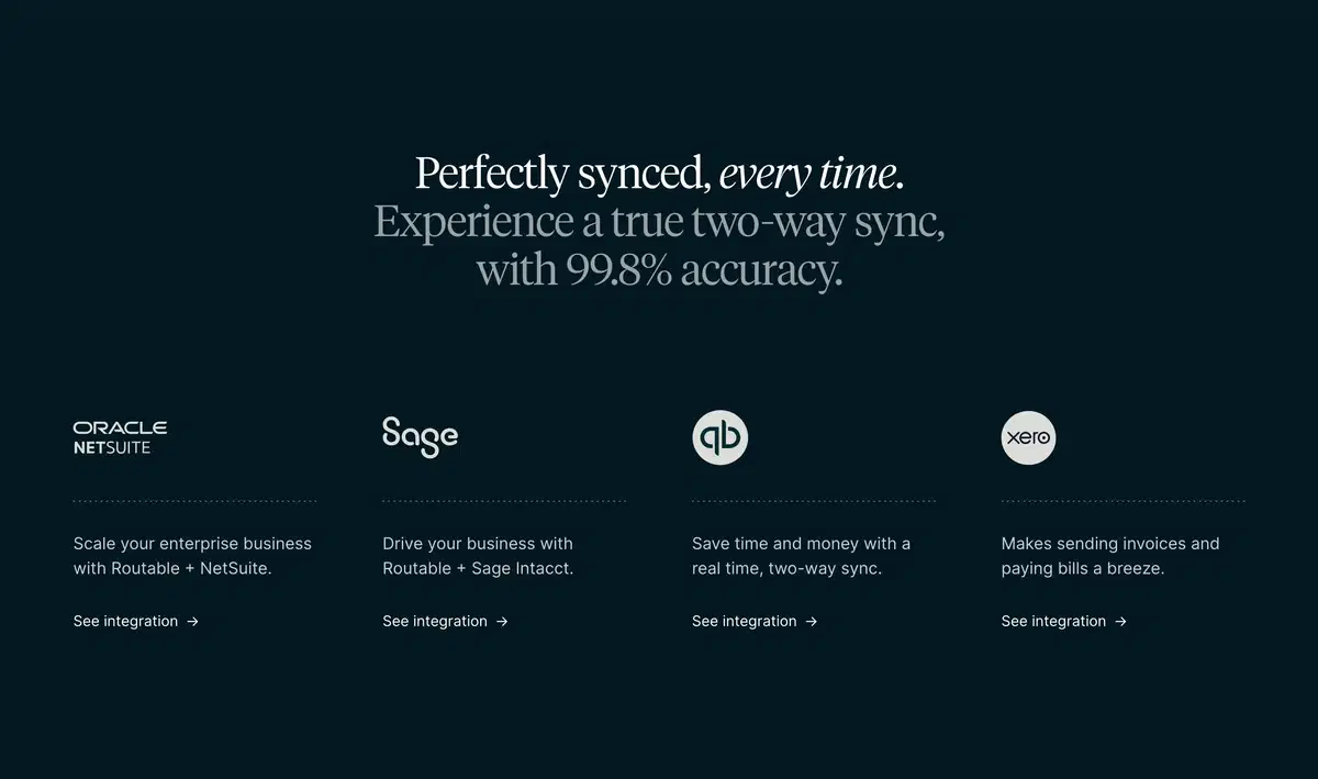 Routable Home Page Section Integrations