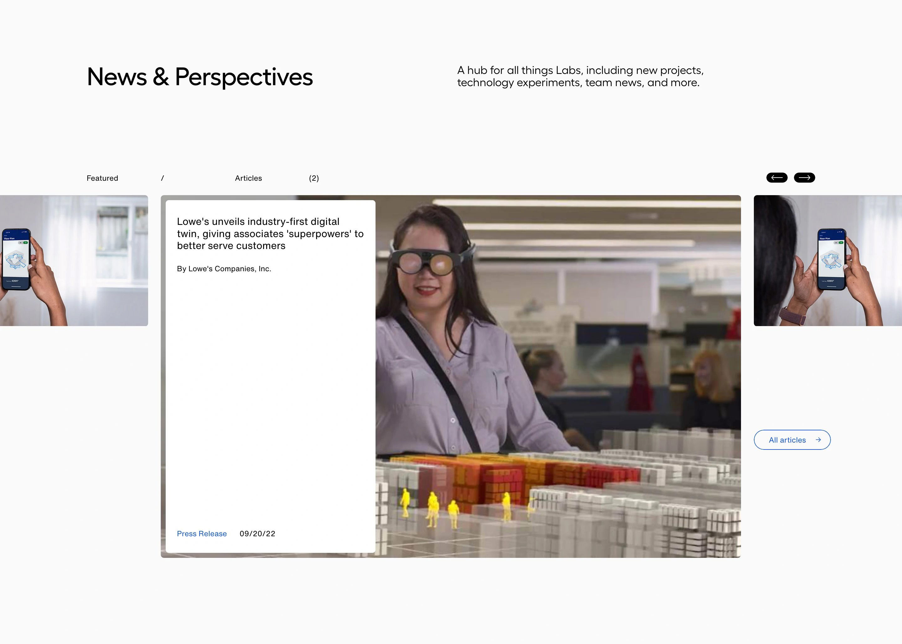 Lowe's Innovation Labs Home Page Section News