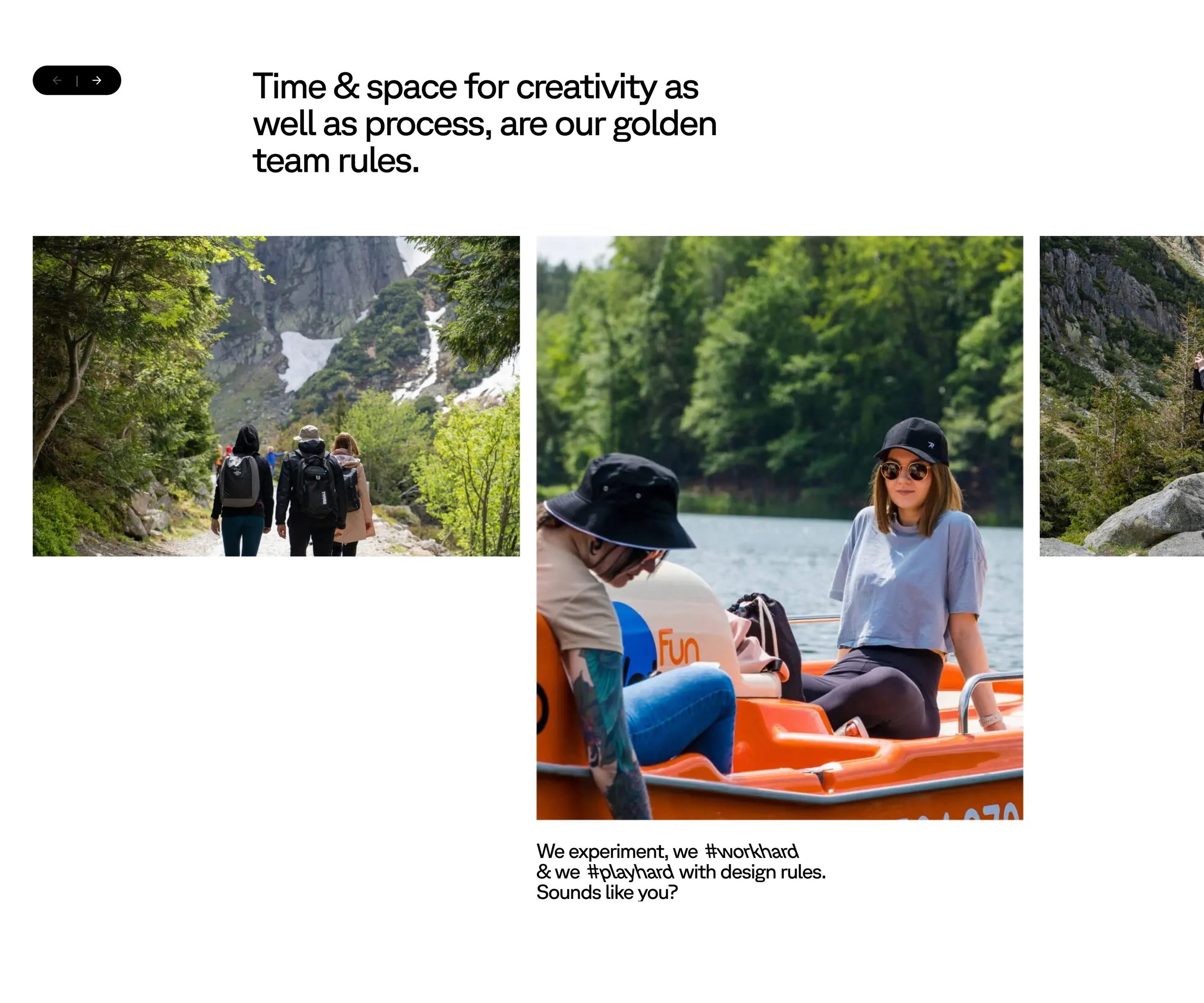 Riotters About Page Section Time and Space