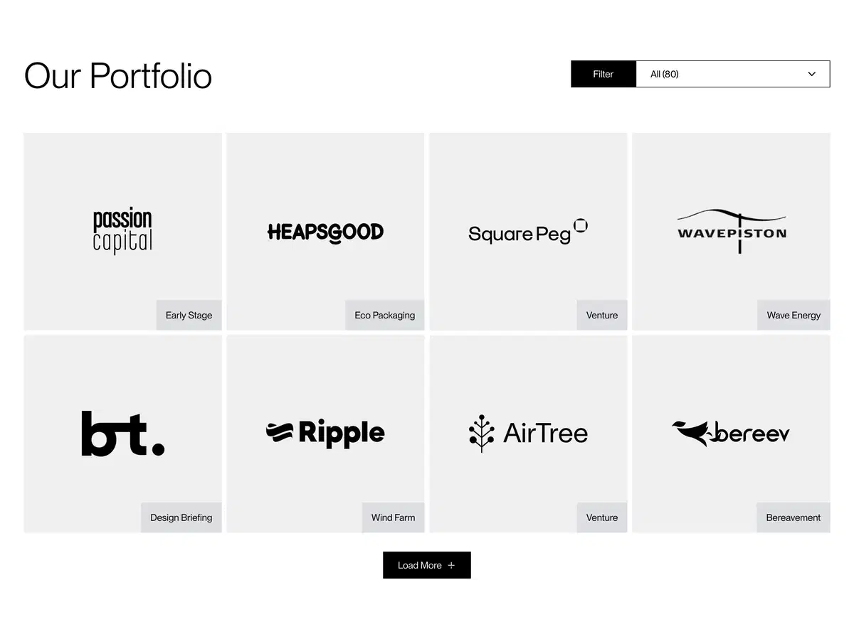 Euphemia Home Page Section Portfolio