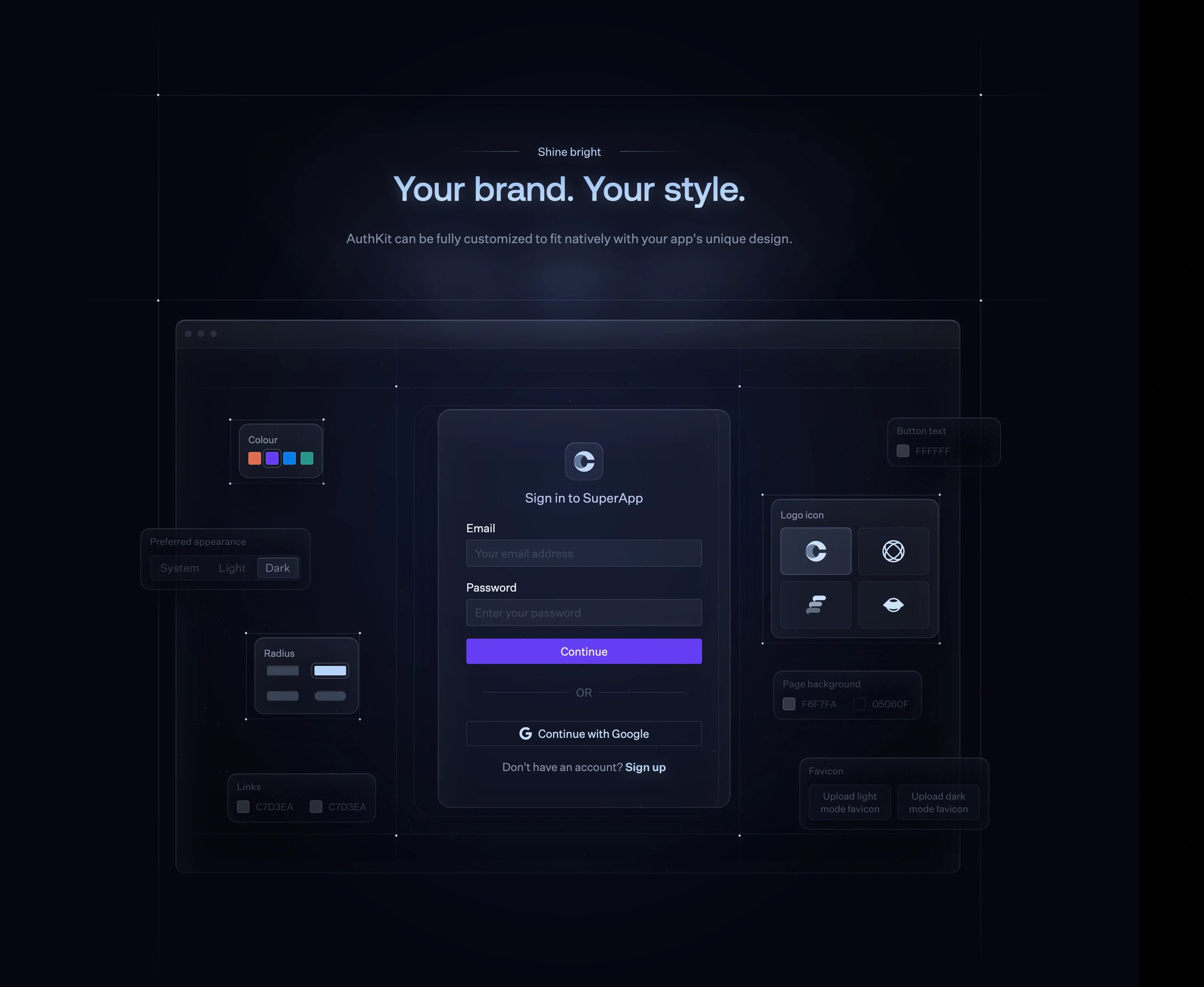 AuthKit Home Page Section Fully Customized