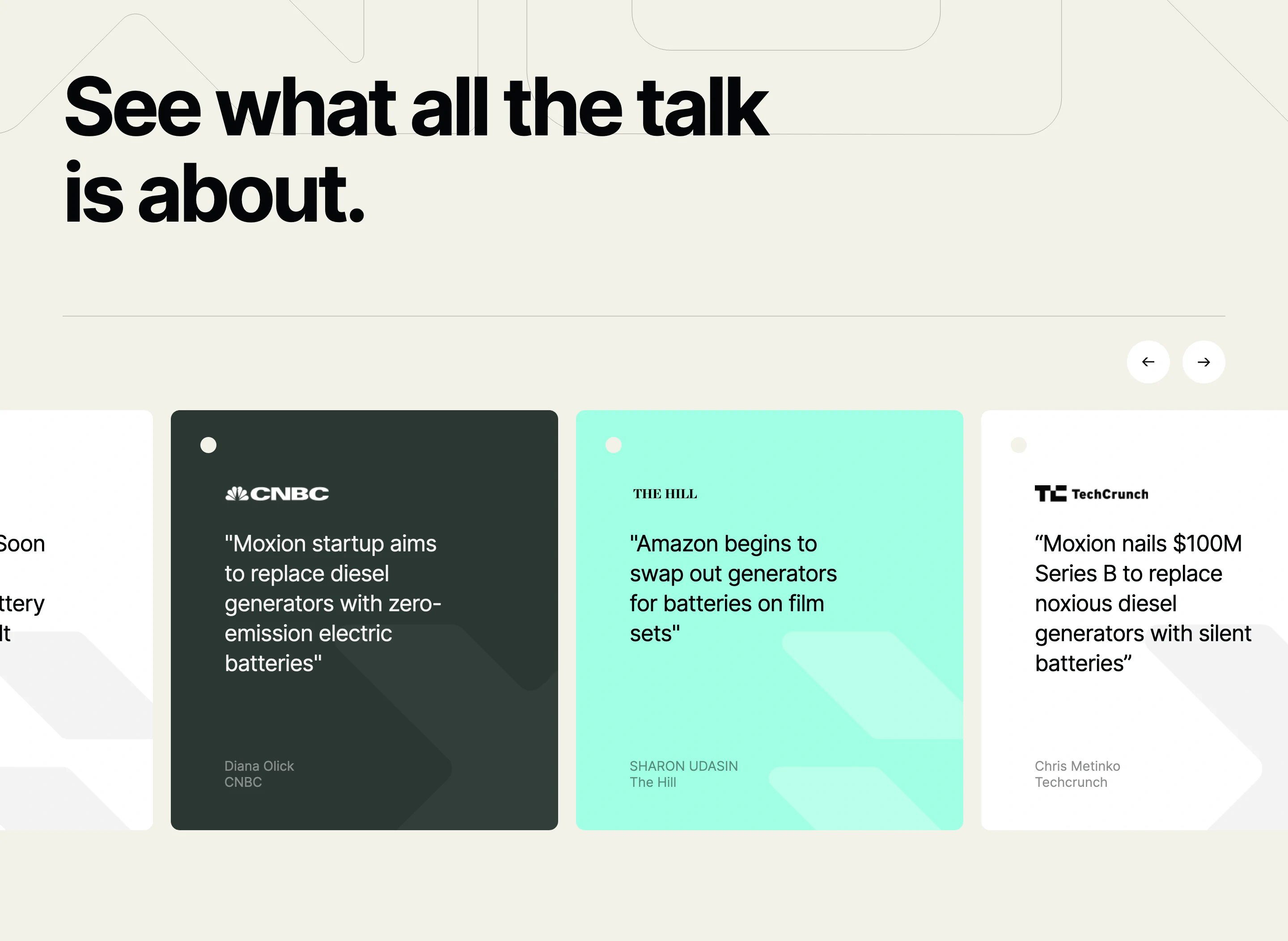 Moxion Home Page Section Testimonials