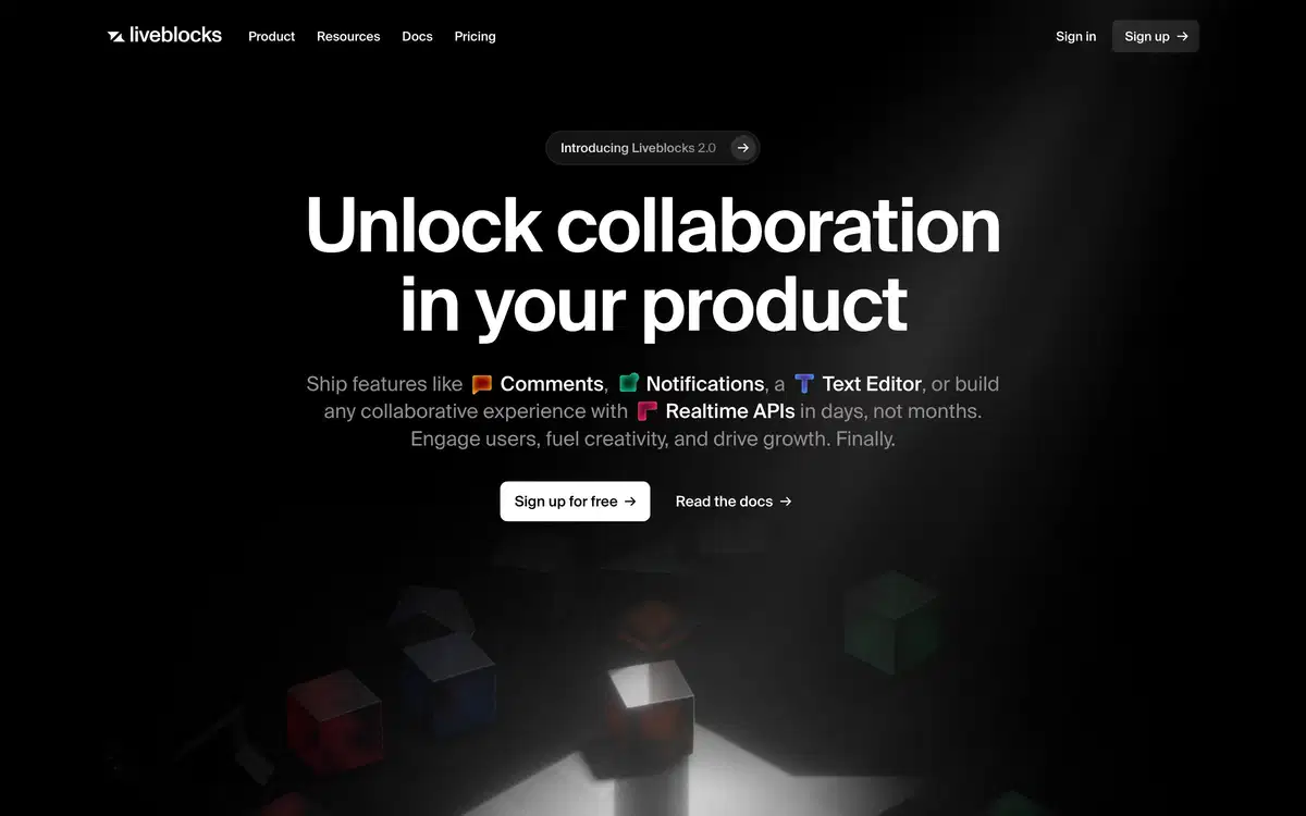 Liveblocks Home Page Section Hero