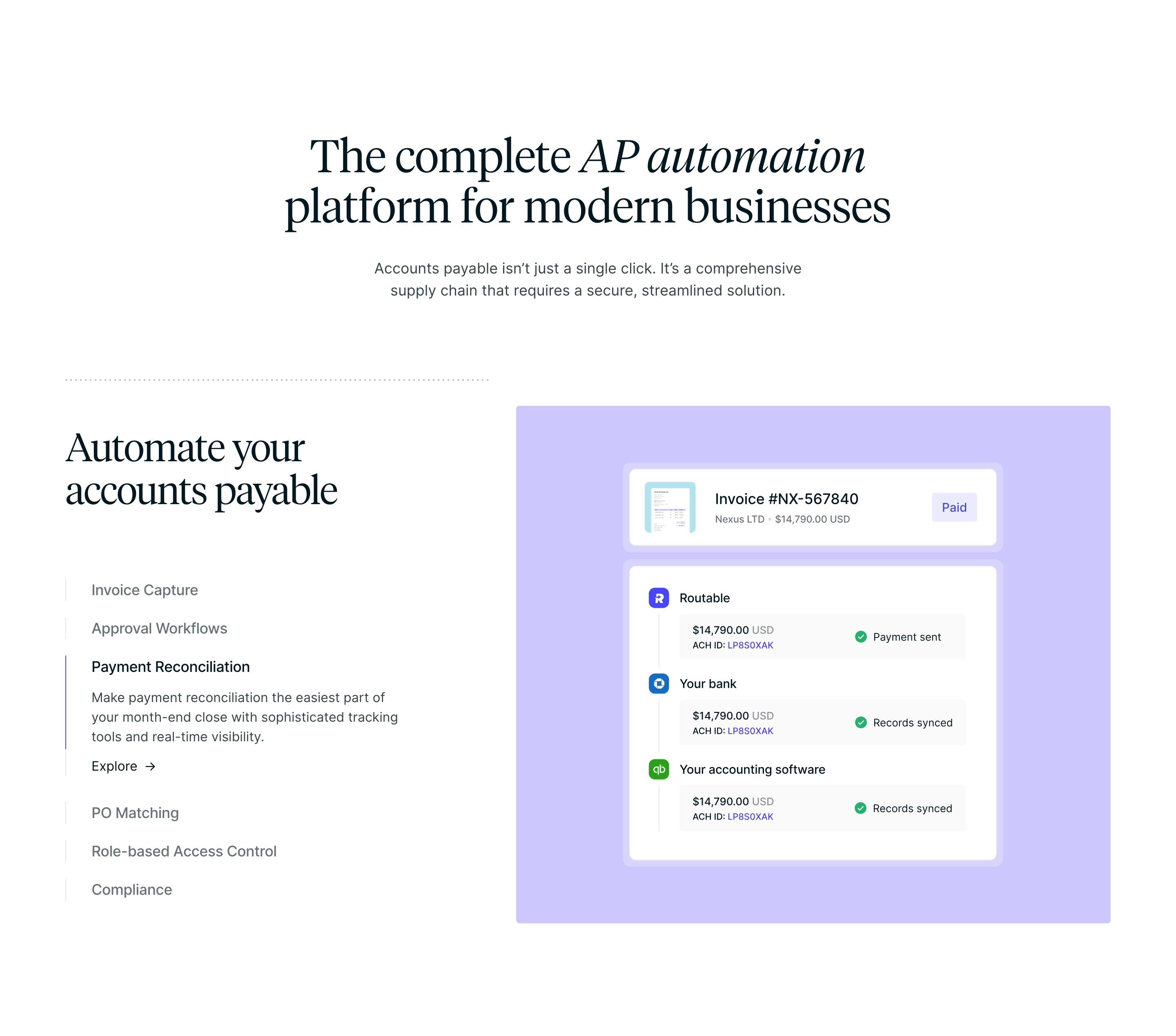 Routable Home Page Section Features